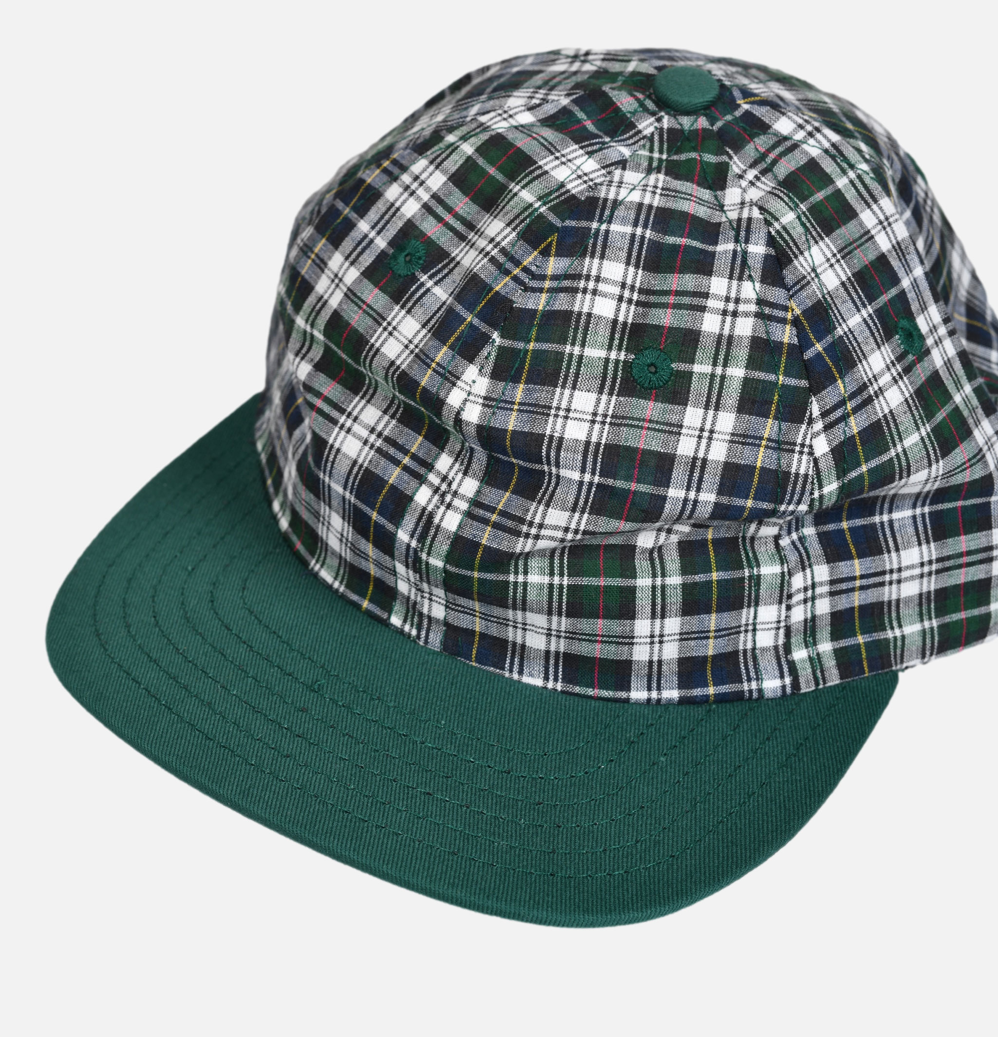 Lite Year 6 Panel Madras Blue Check Cap