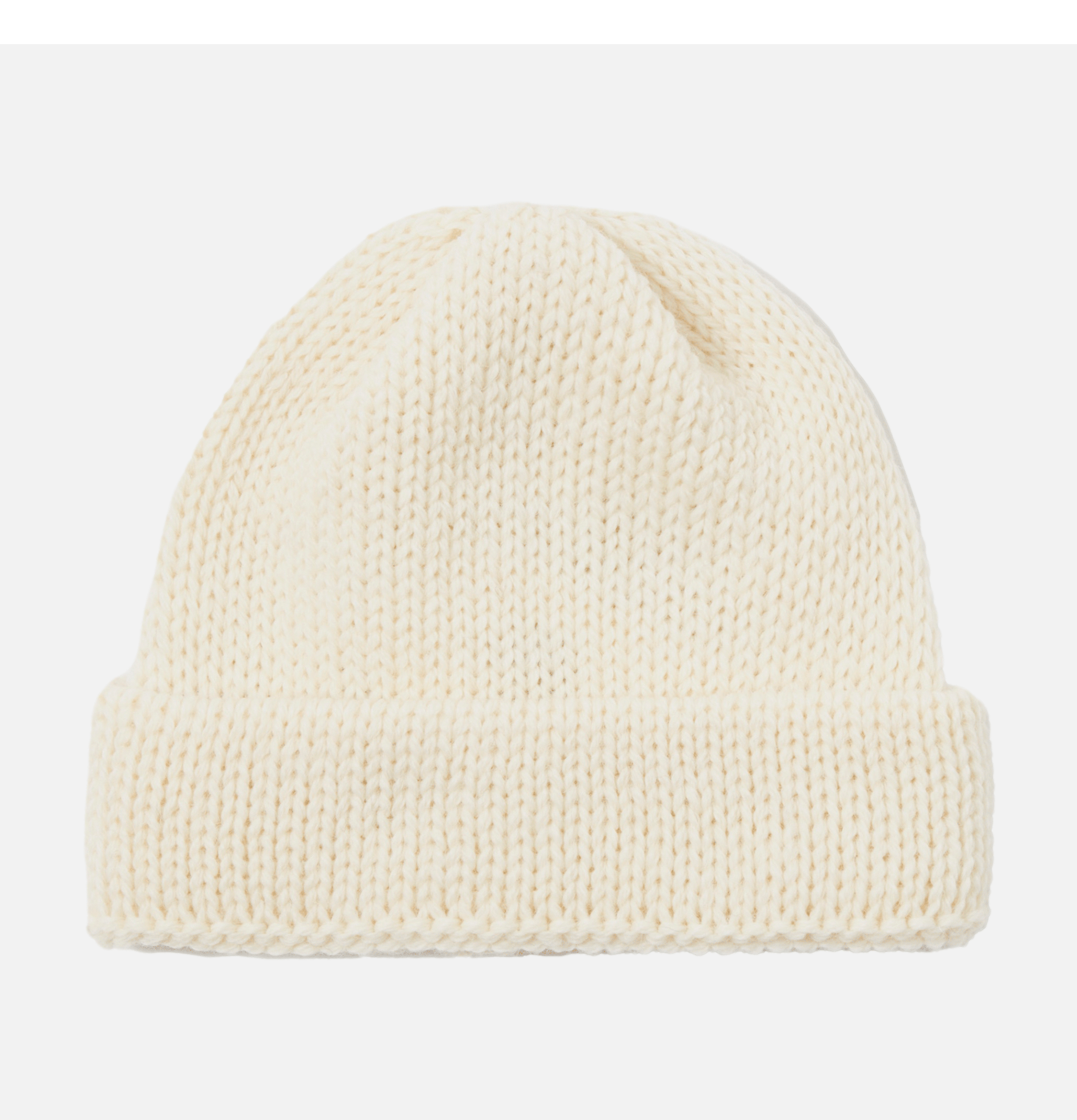 Universal Works Short Watch Cap Ecru.