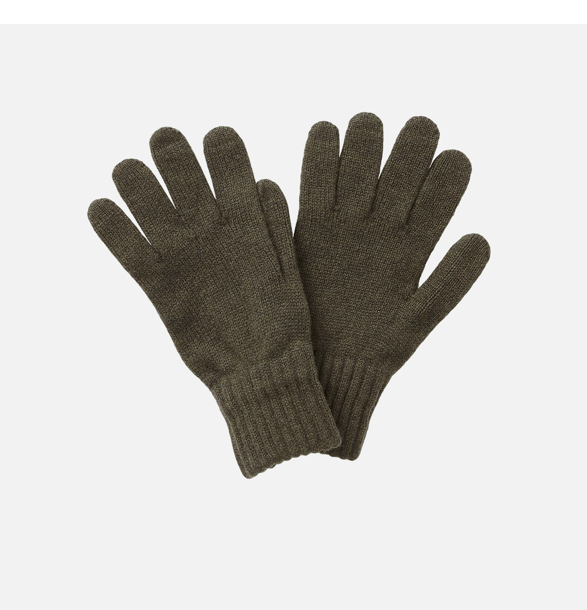 Barbour Mitaines Lambswool de couleur olive