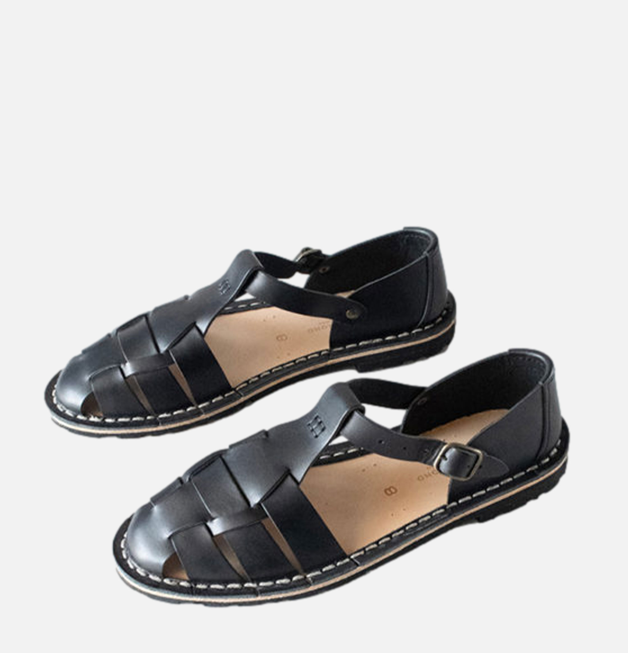 Steve Mono Artisanal Sandals 10/01 Calf Noir