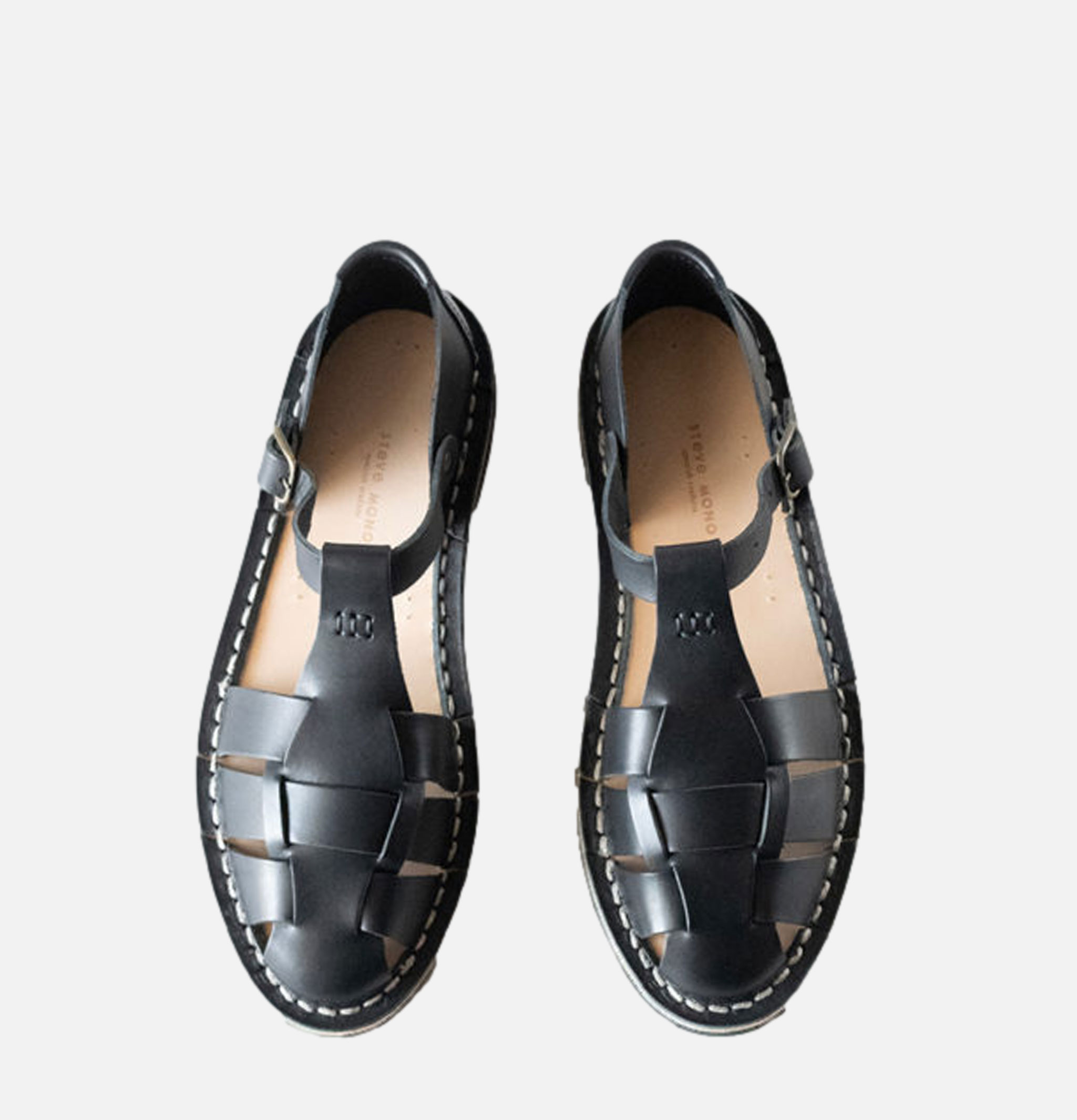 Steve Mono Artisanal Sandals 10/01 Calf Noir