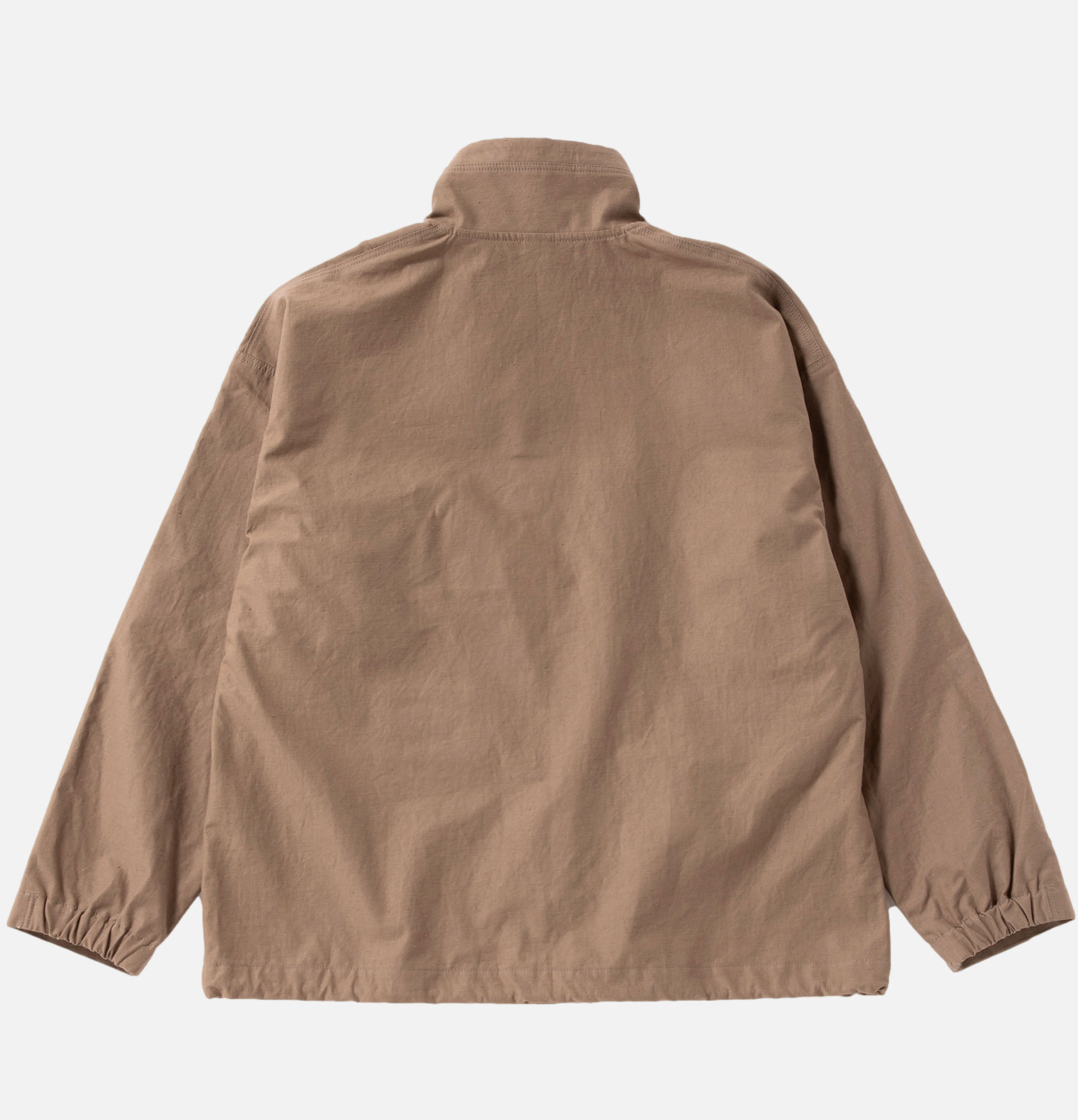 Jackman Back Nep Himo Stand Neck Sepia