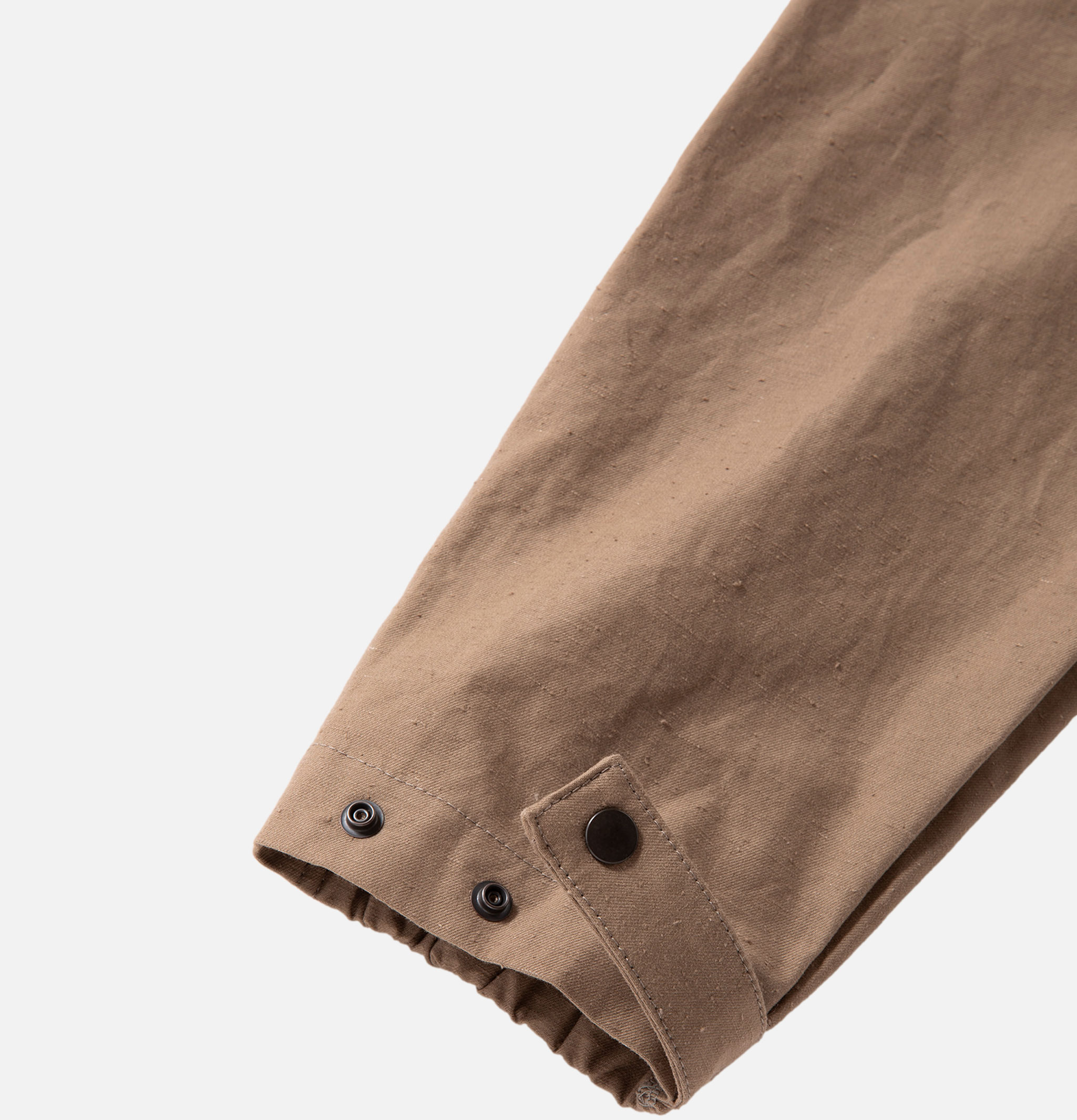 Jackman Back Nep Himo Stand Neck Sepia