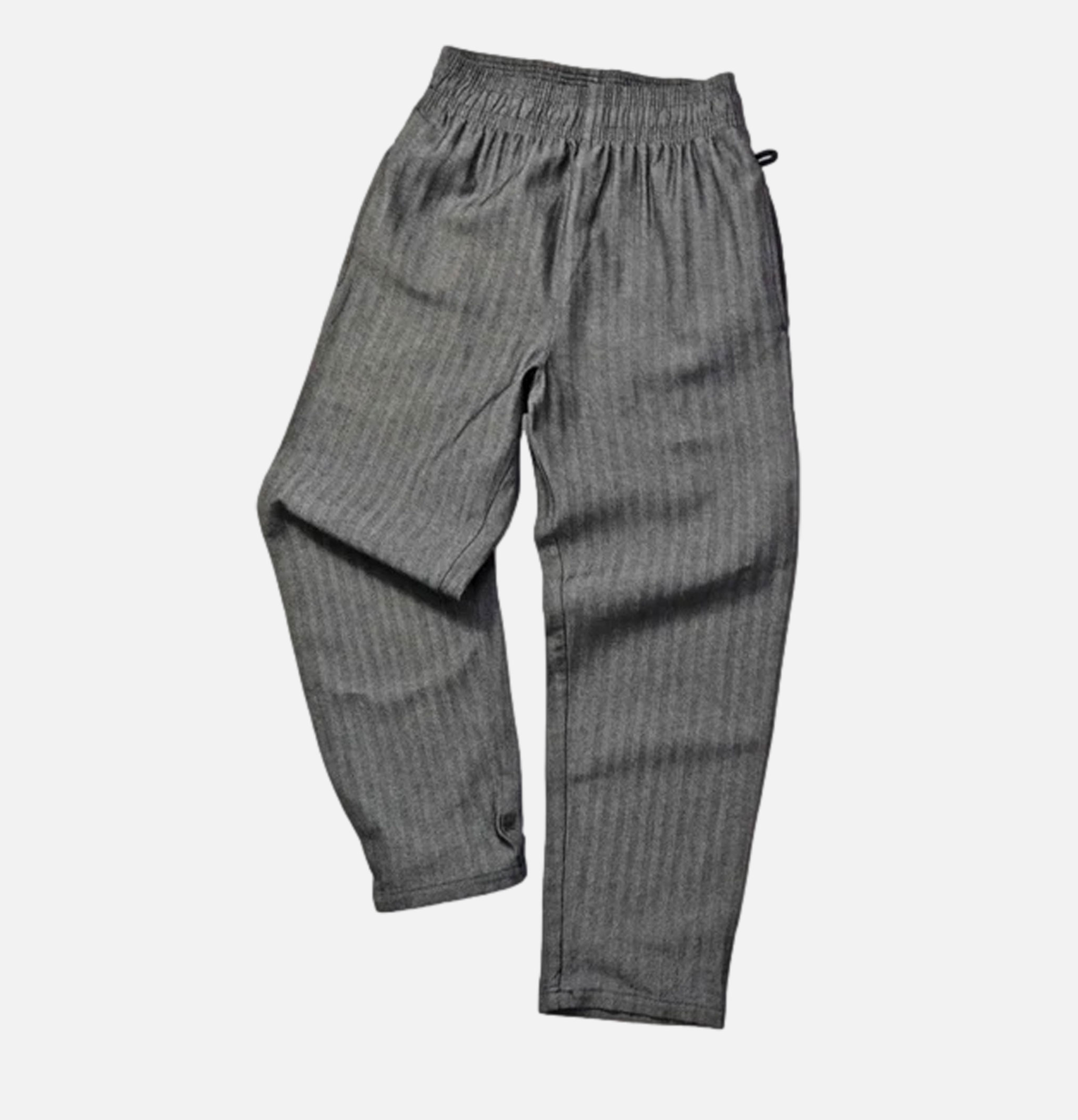 Cookman Chef Pants Semiwide Herringbone Denim Noir