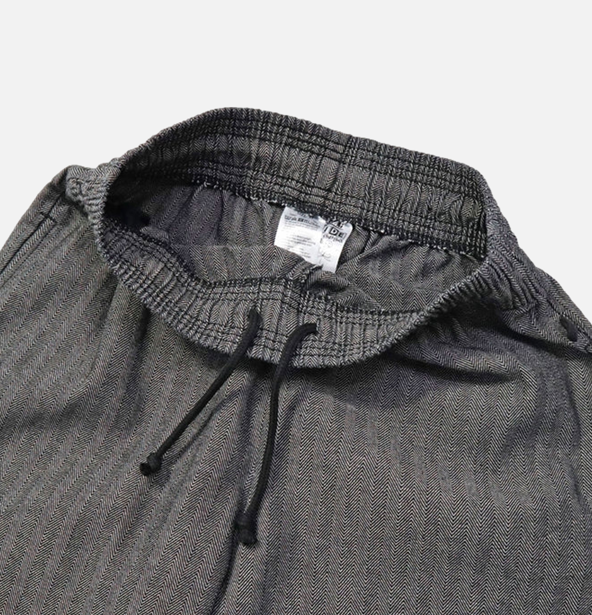 Cookman Chef Pants Semiwide Herringbone Denim Noir