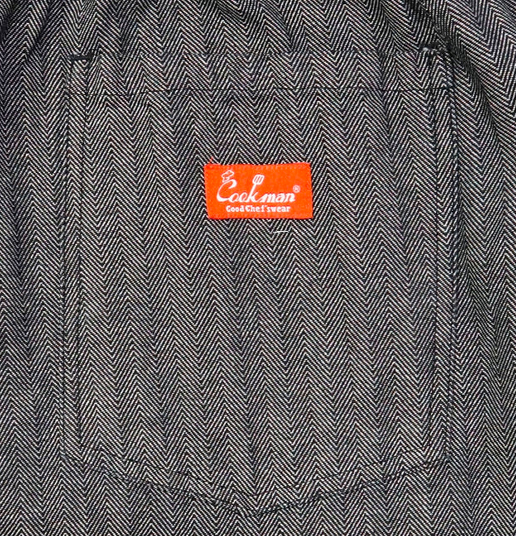 Cookman Chef Pants Semiwide Herringbone Denim Noir