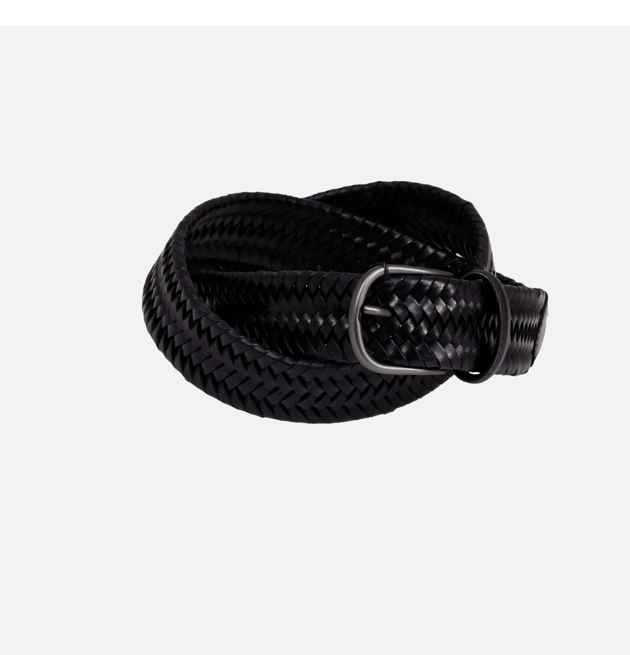 Anderson's Braided Leather Belt Black.
