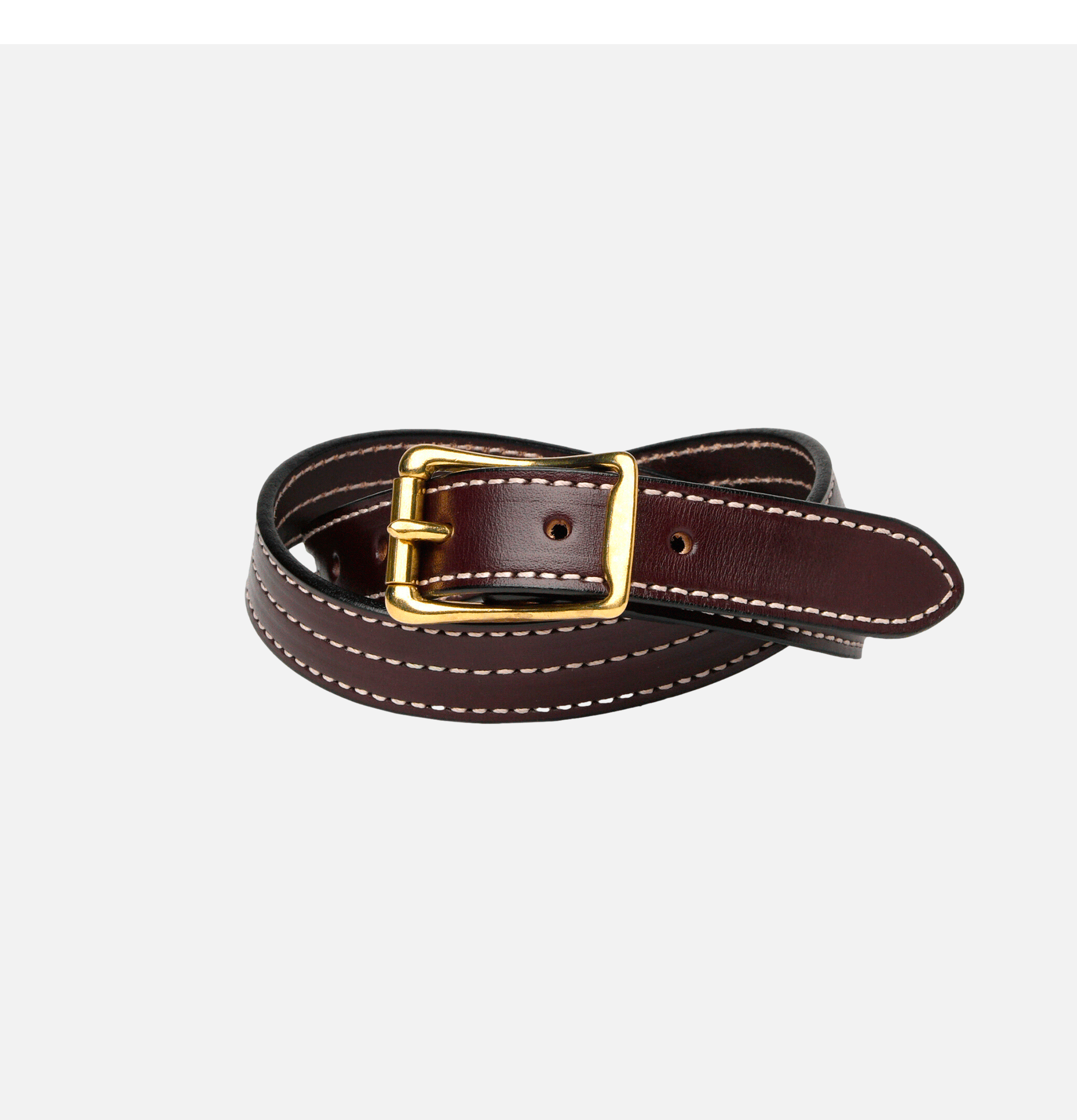 Yuketen Stirrup Leather Belt Dark Brown.
