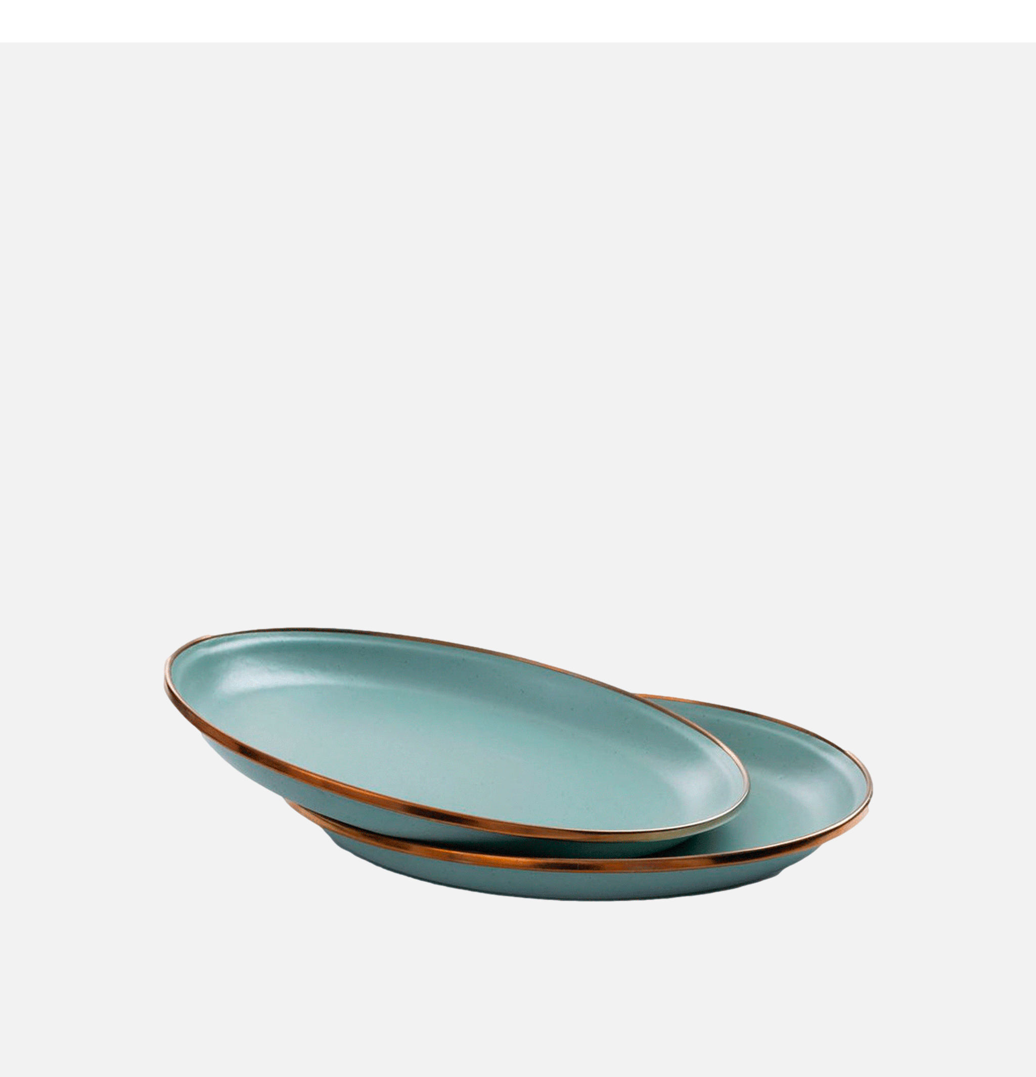 Barebones Living Enamel Plate Set x 2 Mint.