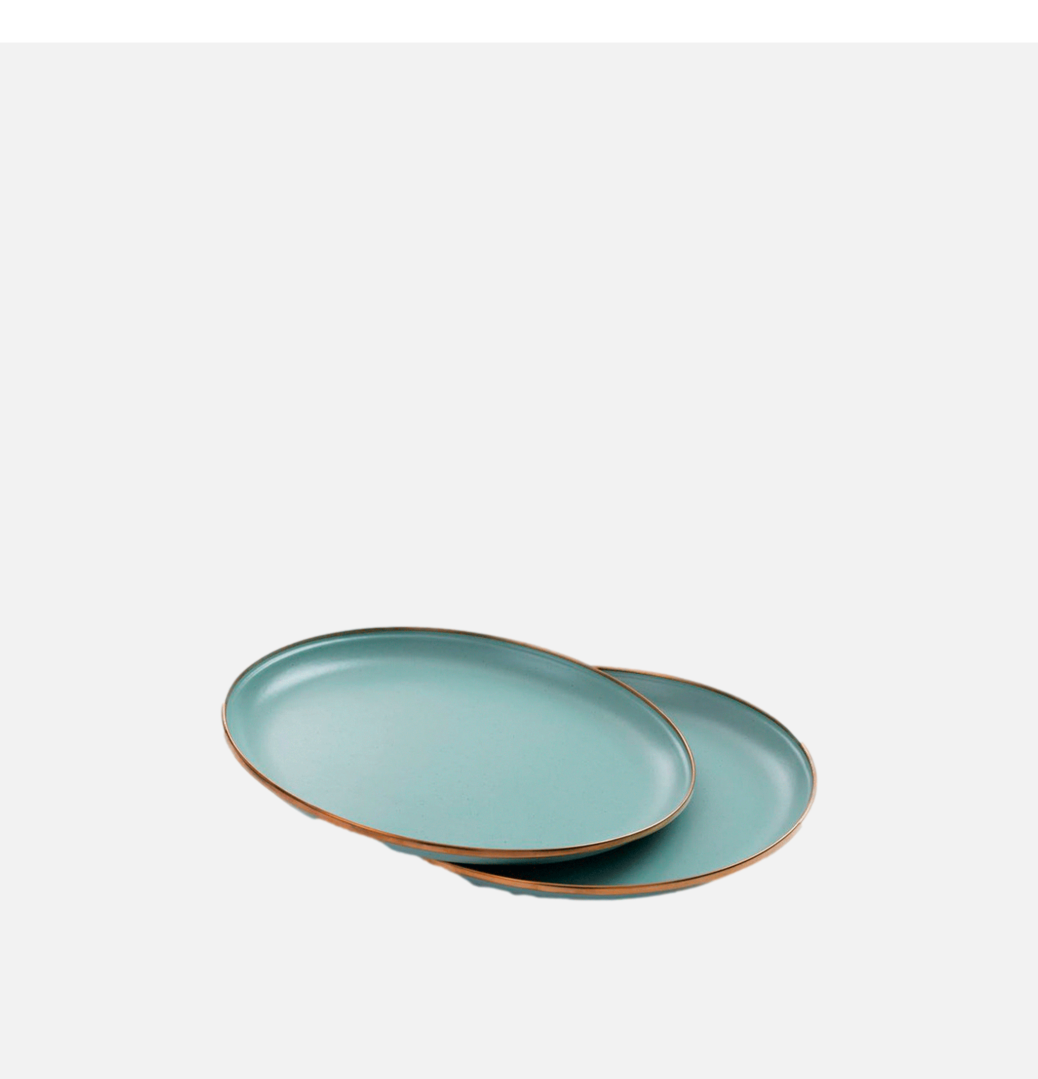 Barebones Living Small Enamel Plate Set x 2 Mint