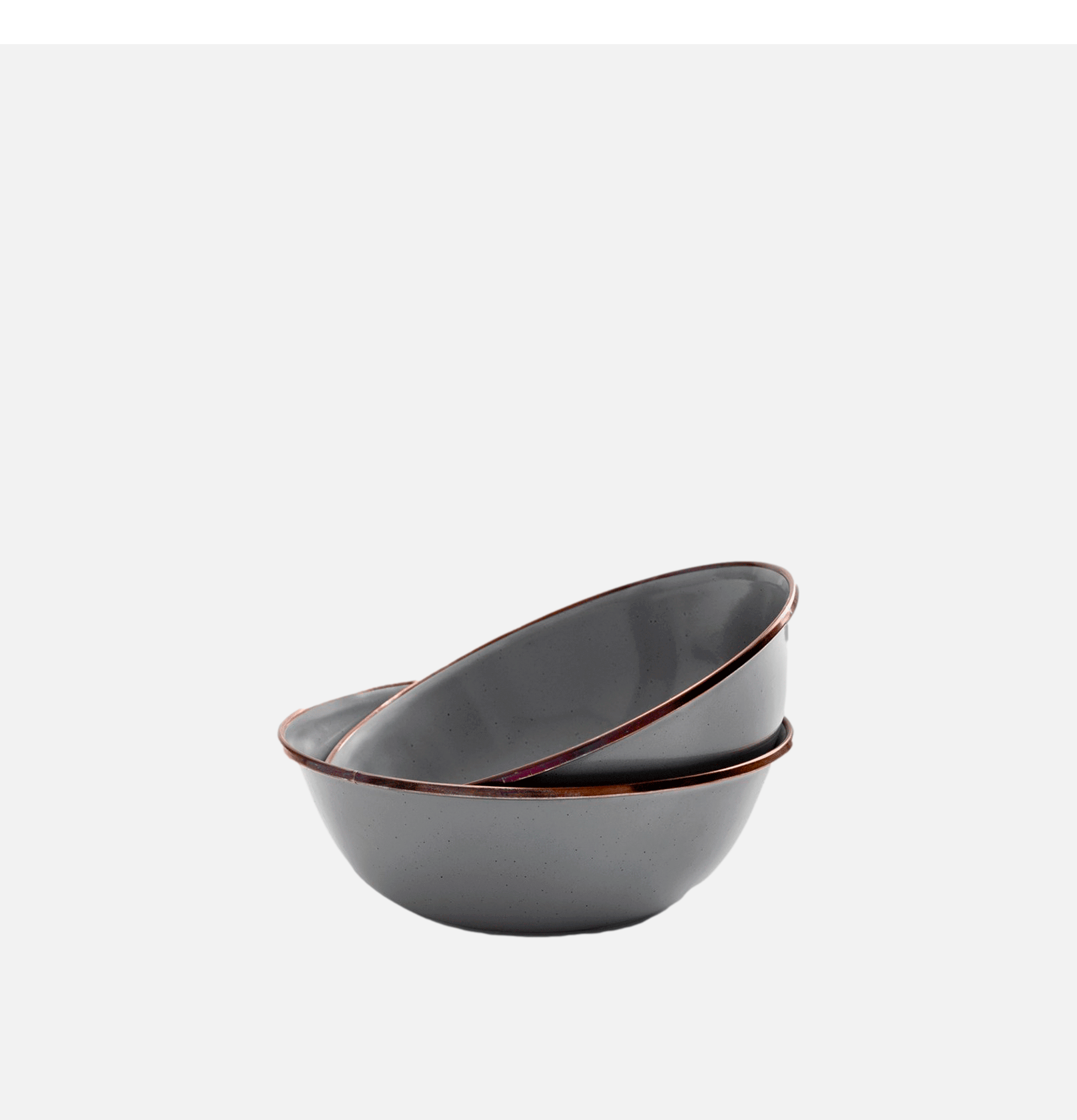 Barebones Living Enamel Bowl x 2 Grey.