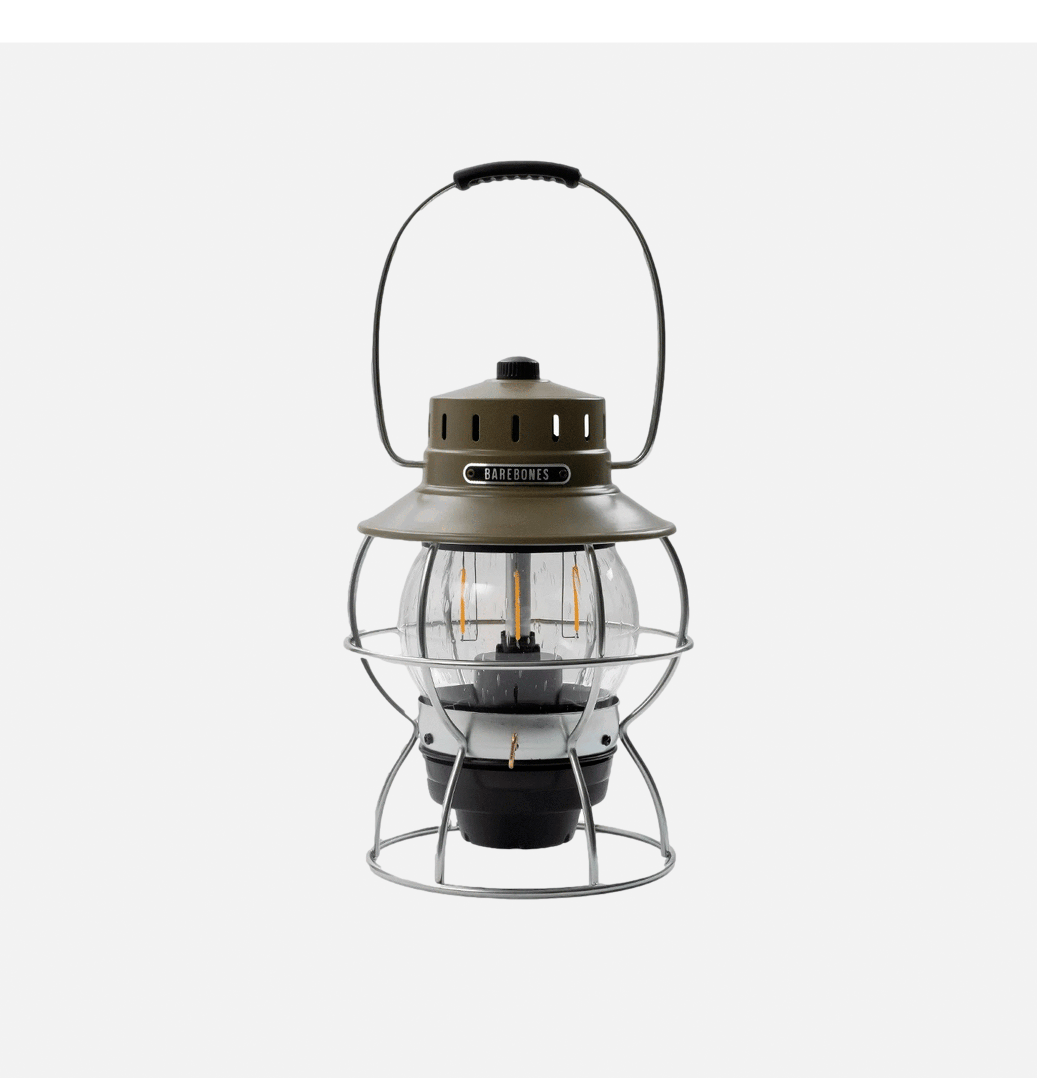 Barebones Lampe Living Railroad Lantern Olive.