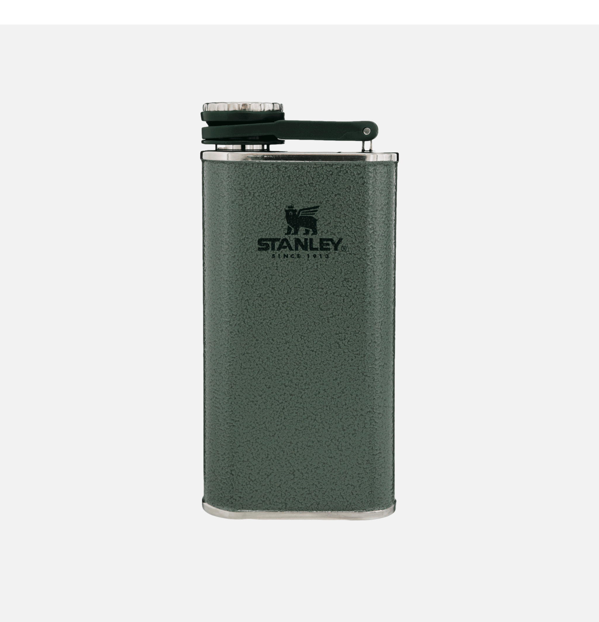 Stanley 1913 USA Classic Easy Fill Wide Mouth Flask Hammertone Green.