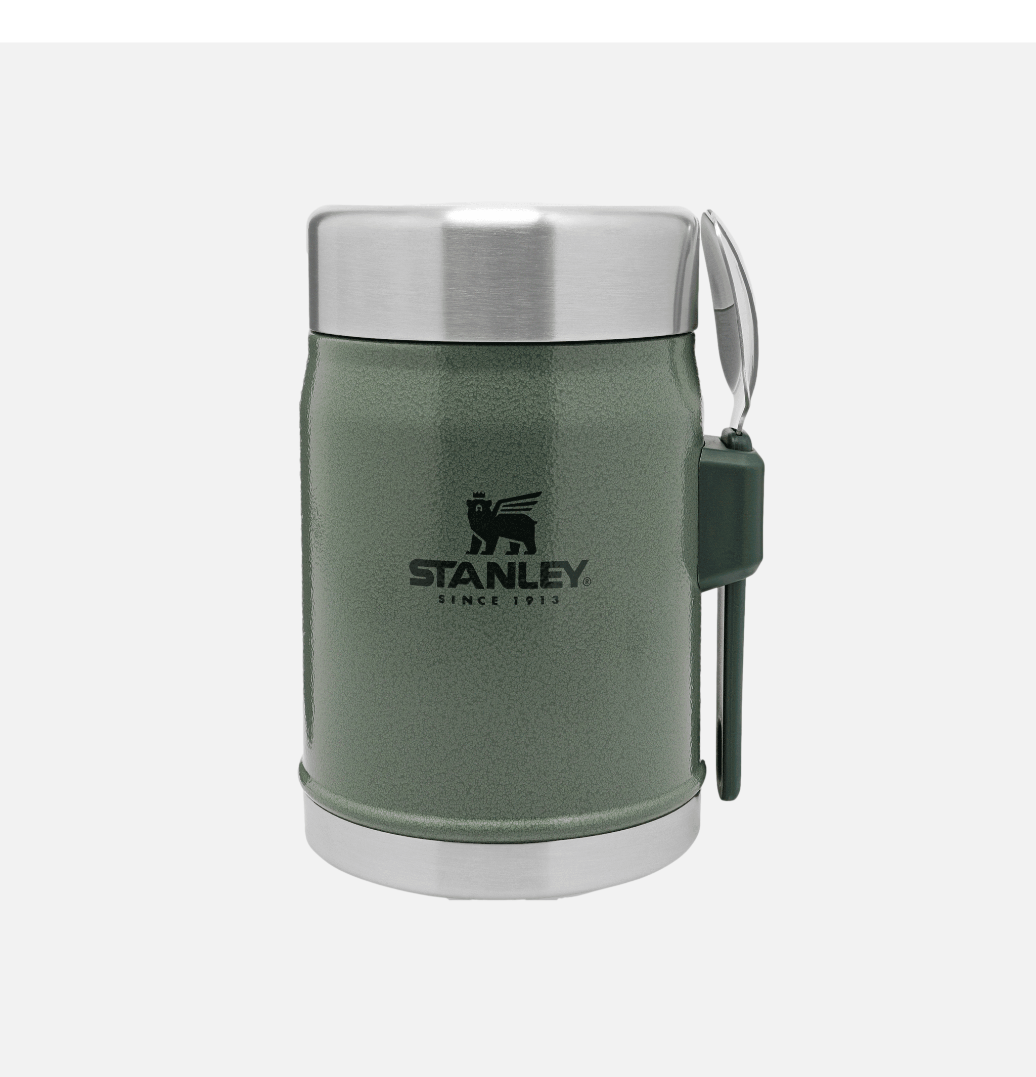 Stanley 1913 USA Legendary Food Jar 40cl + Spork Hammertone Green.
