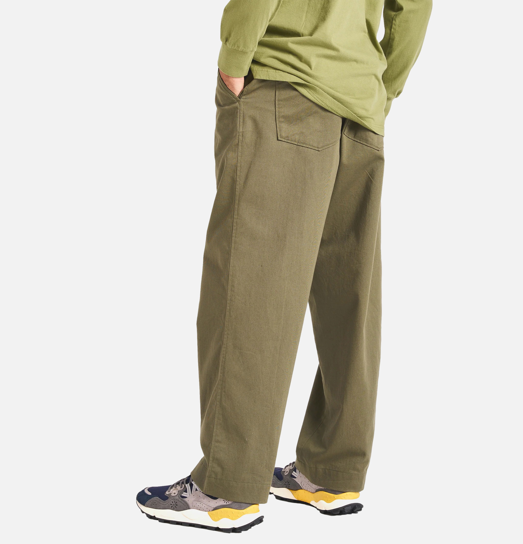 Universal Works Pantalon Duke en Sergé Olive