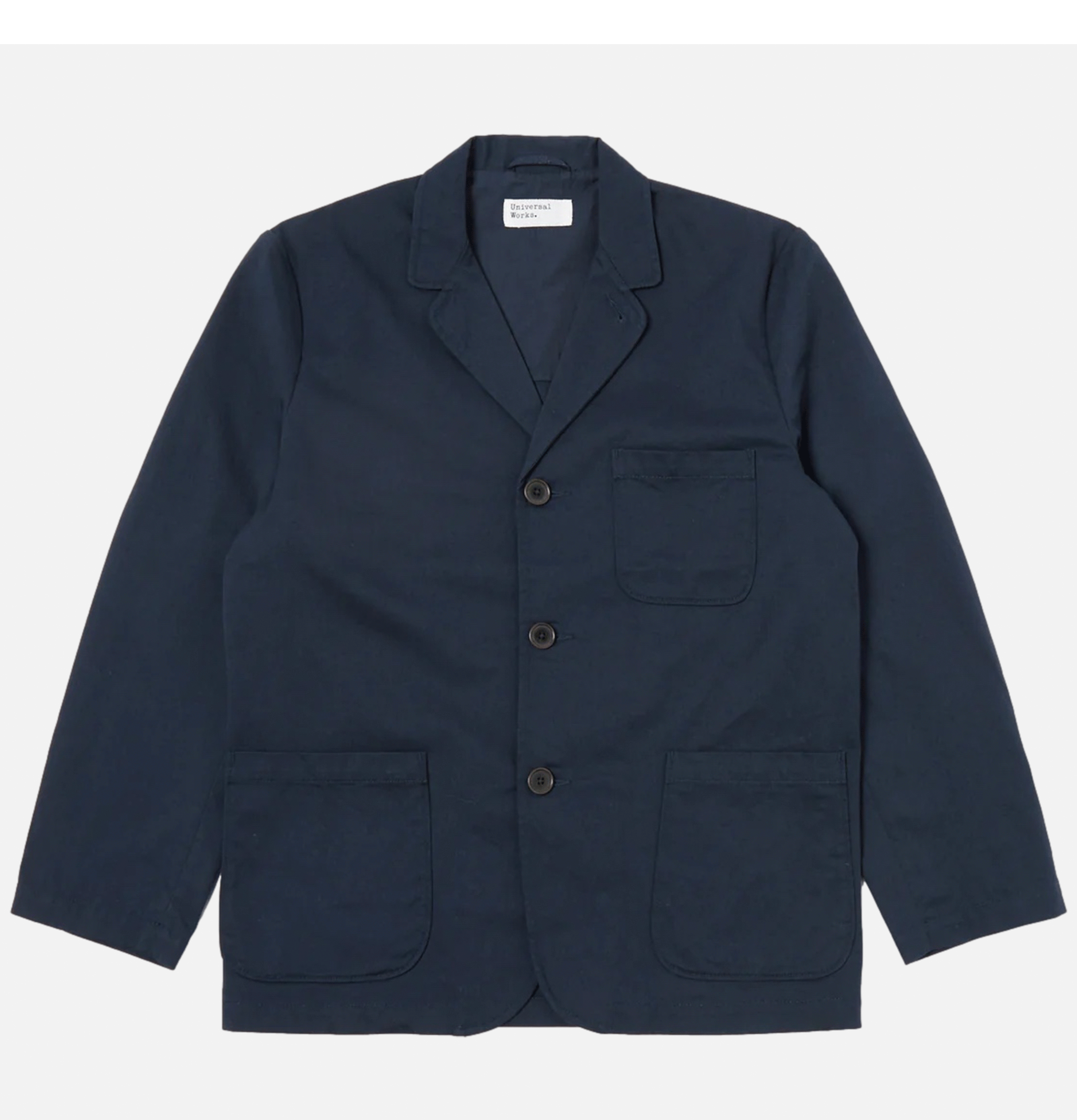 Universal Works Veste Trois boutons Twill Navy