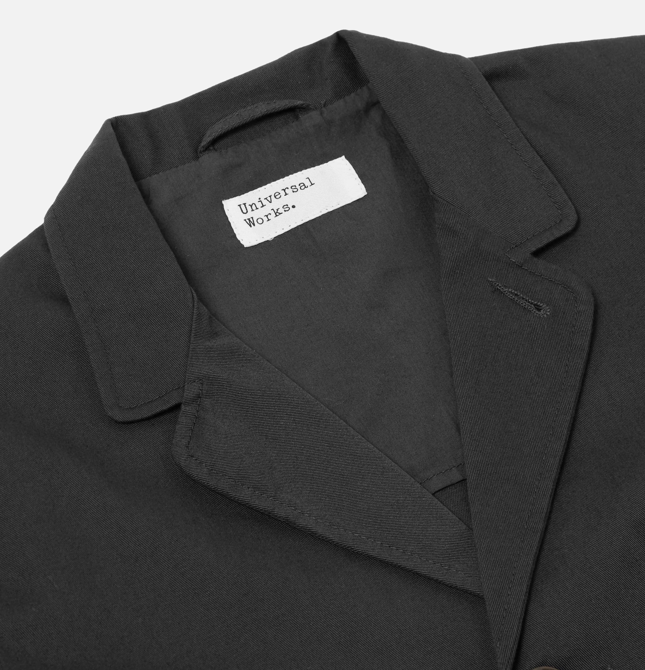 Universal Works Veste Trois boutons Twill Noir