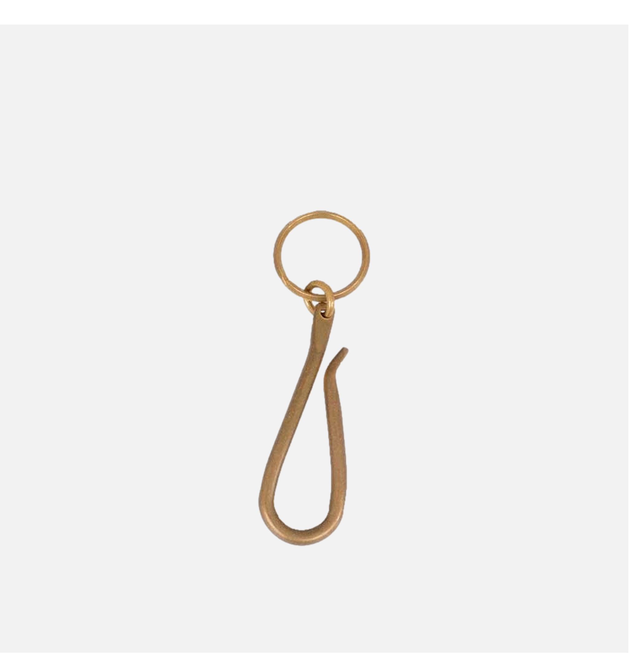 Hammered brass Kobashi key ring.