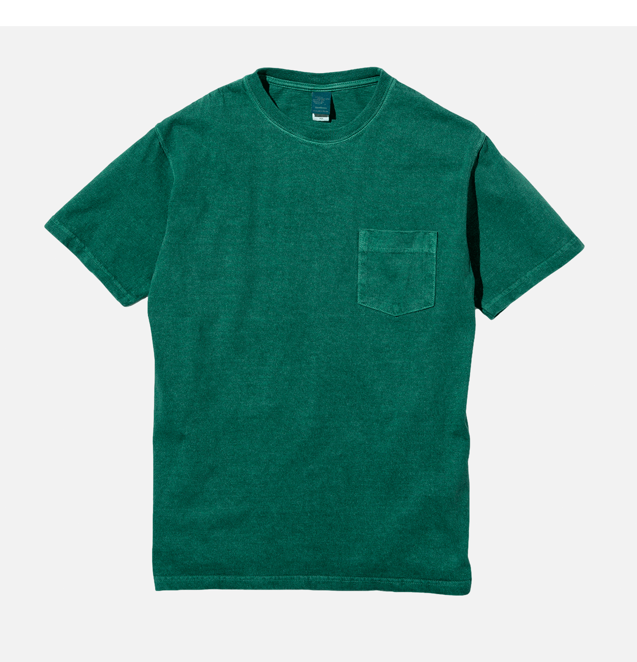 Good On Japan Crew Pocket T-shirt Dark Green.