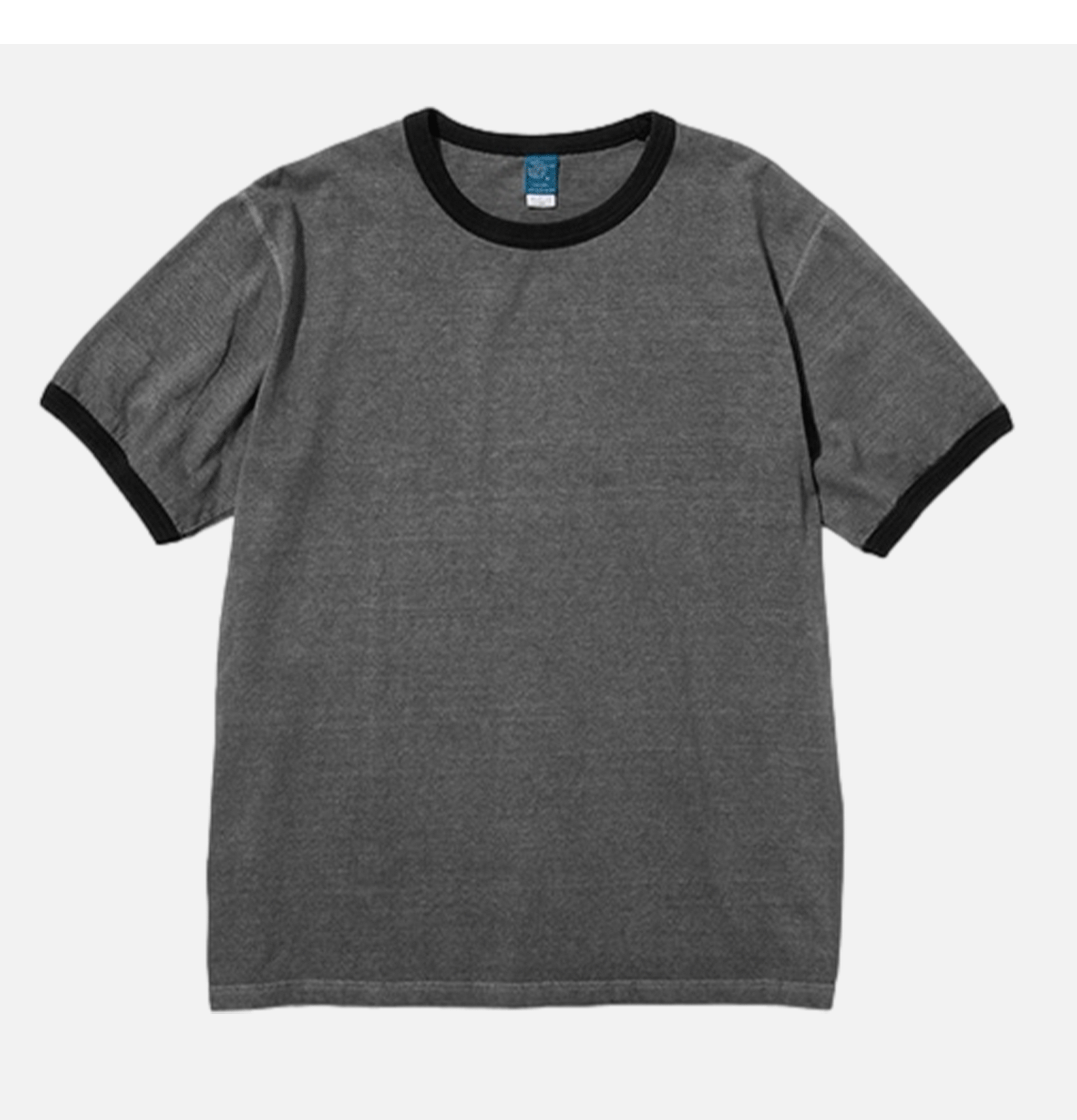 Good On Black S/s Ringer Tee Gray