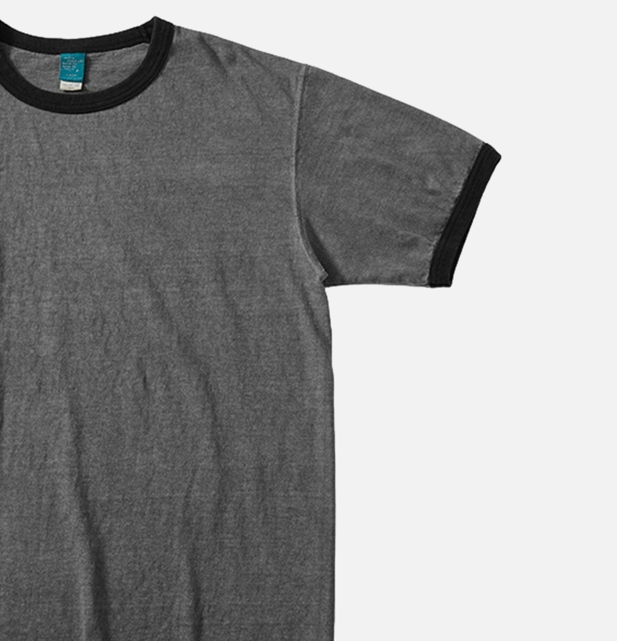 Good On Black S/s Ringer Tee Gray