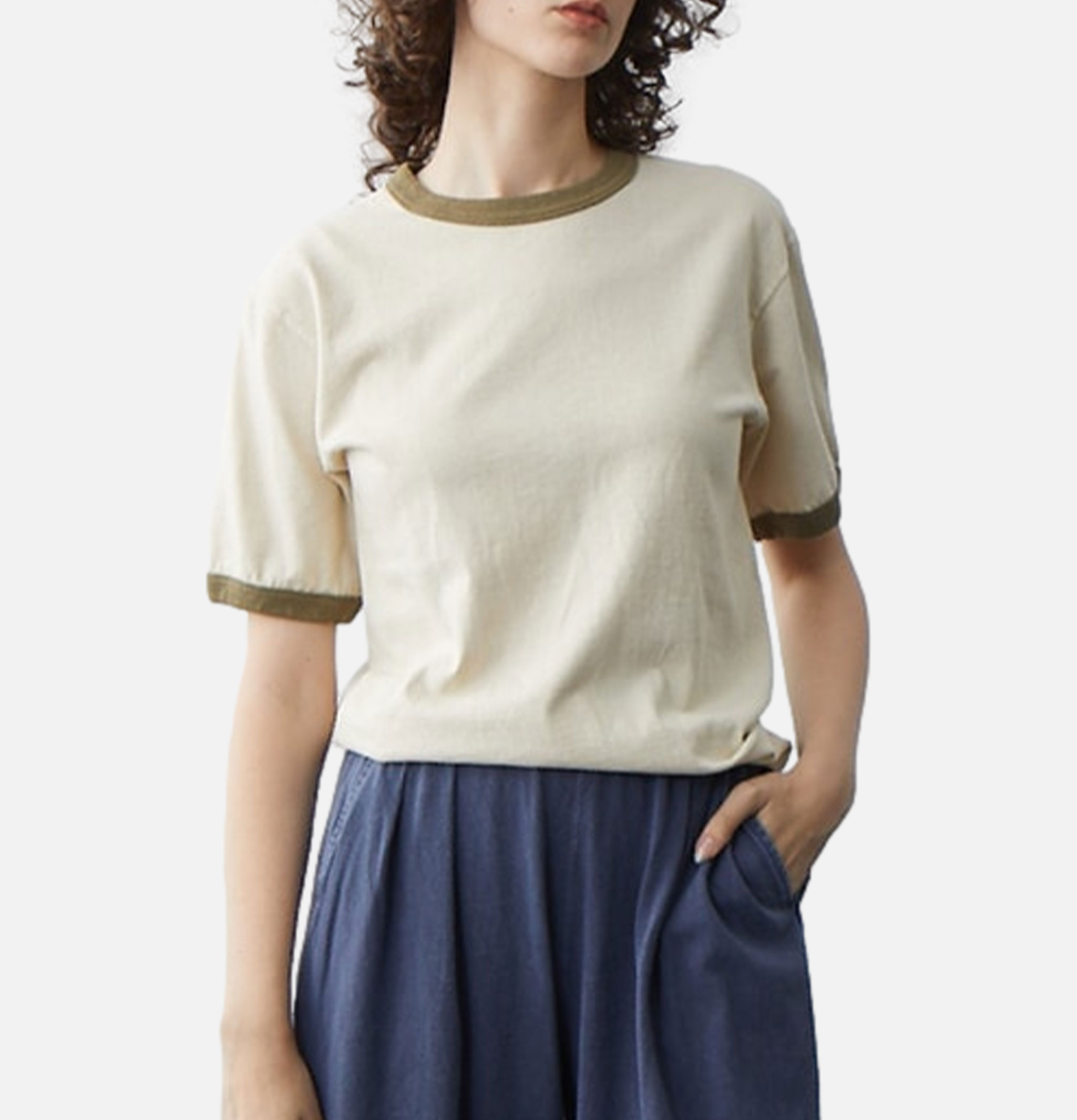 Good On S/s Ringer Tee Olive