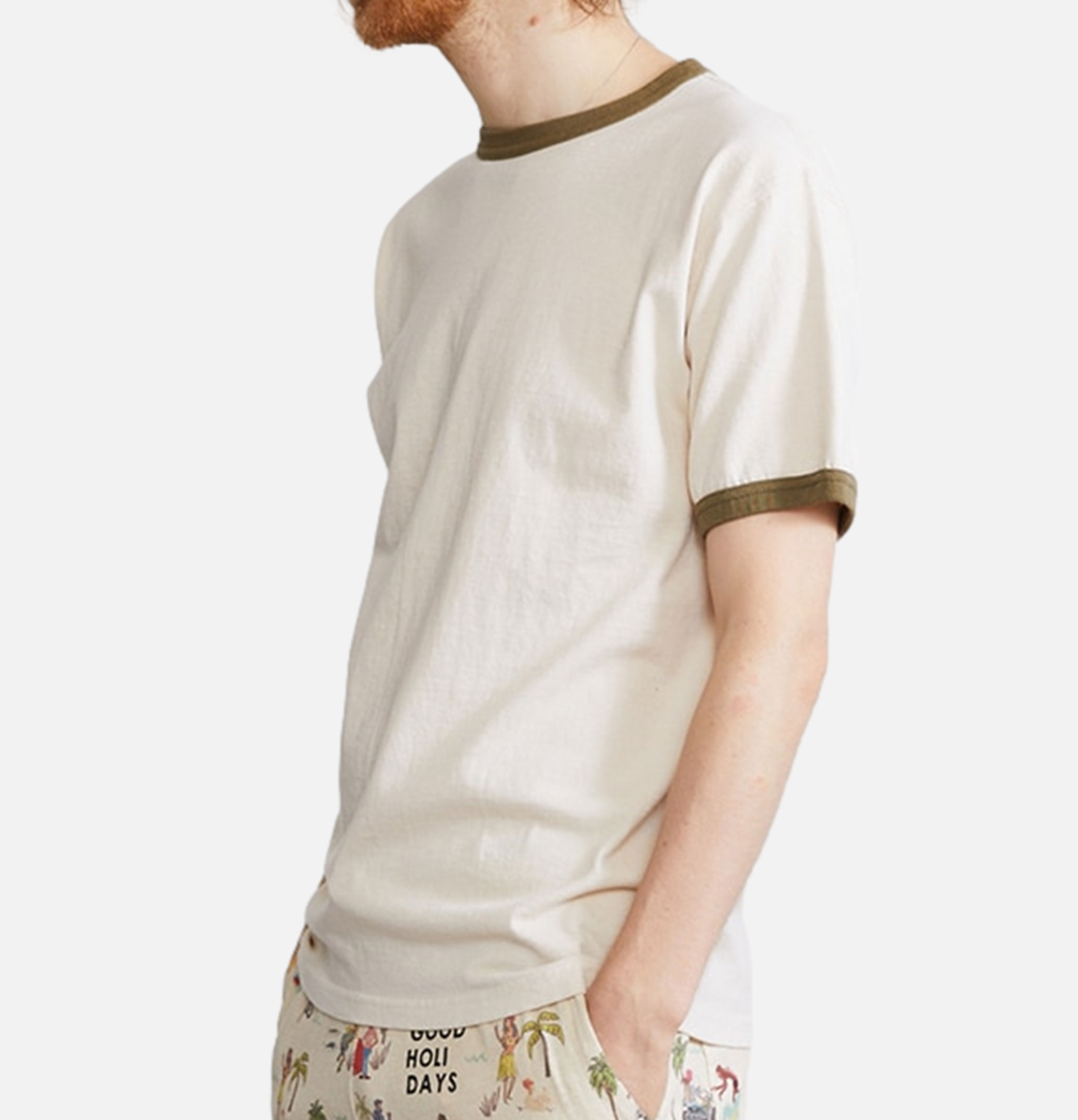 Good On S/s Ringer Tee Olive