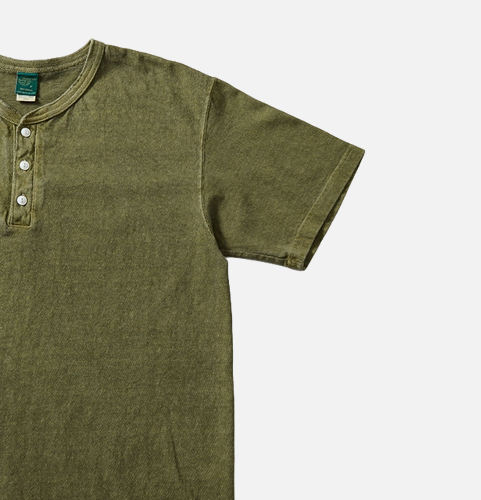 T-shirt Good On Japan Henley Sage