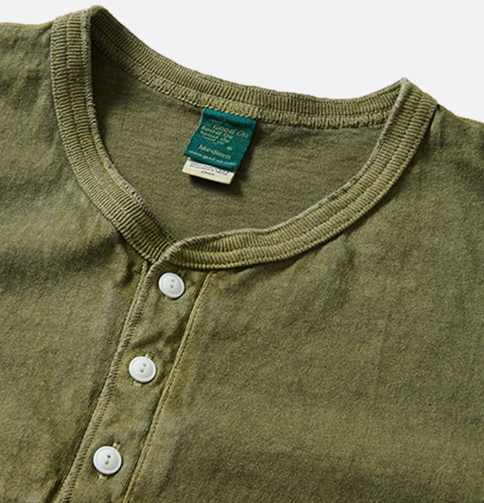 T-shirt Good On Japan Henley Sage