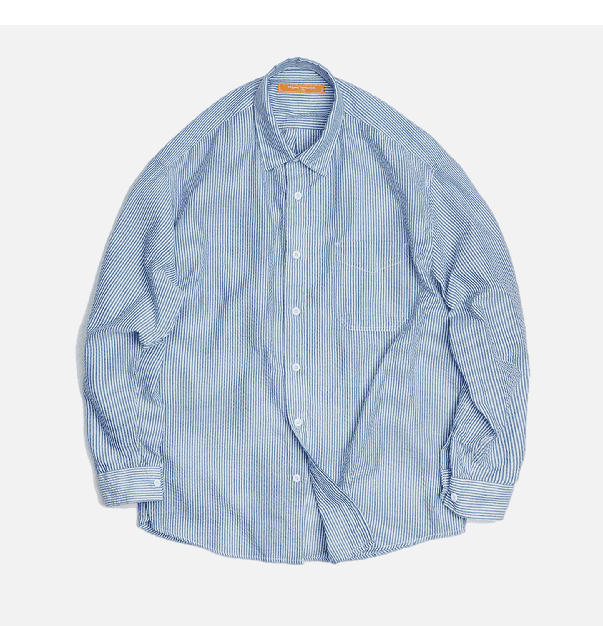 Frizmworks Stripes Seersucker Shirt Blue