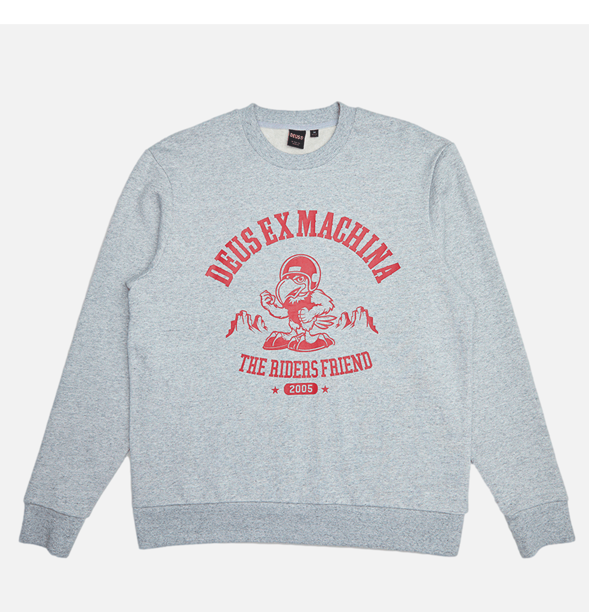 Deus U Crew Grey Marle Sweatshirt