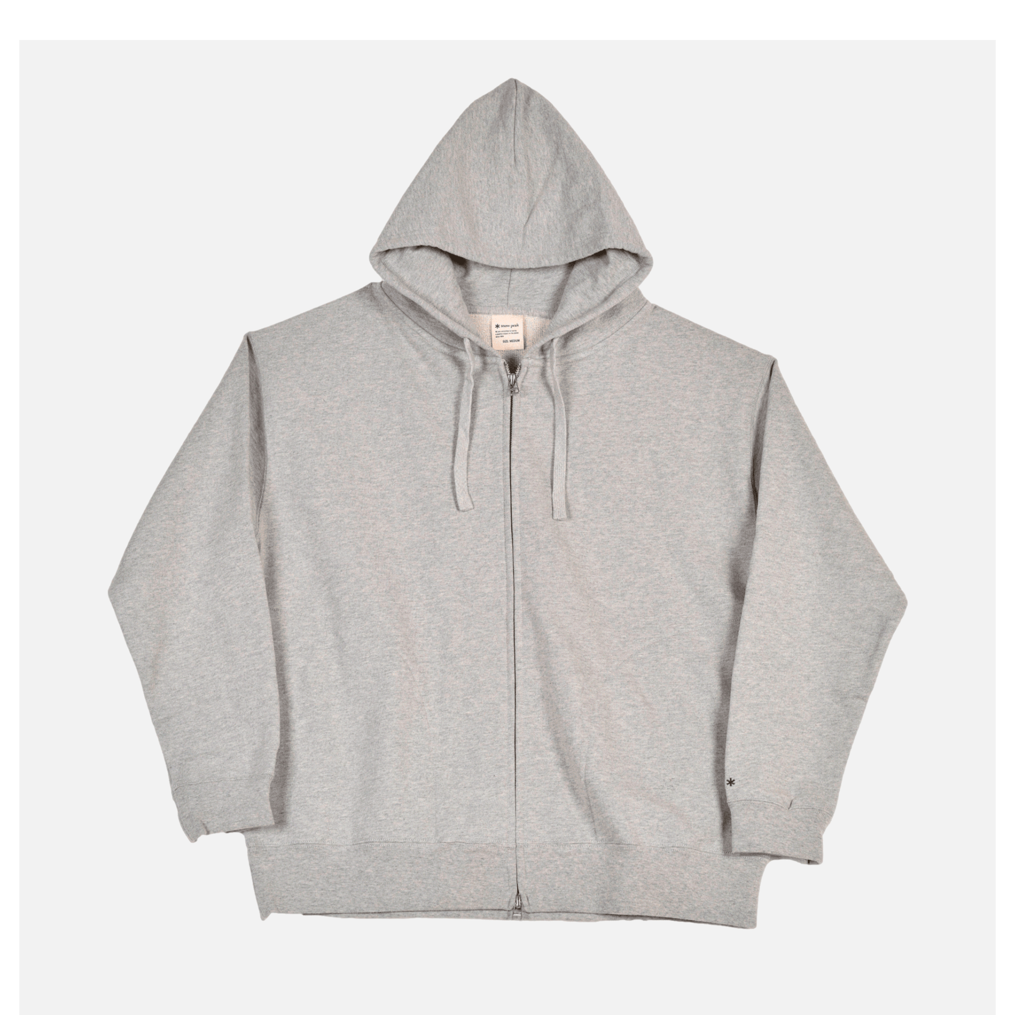 Snow Peak| Recycled Cotton Zipup Hoodie Grey | Royalcheese Paris