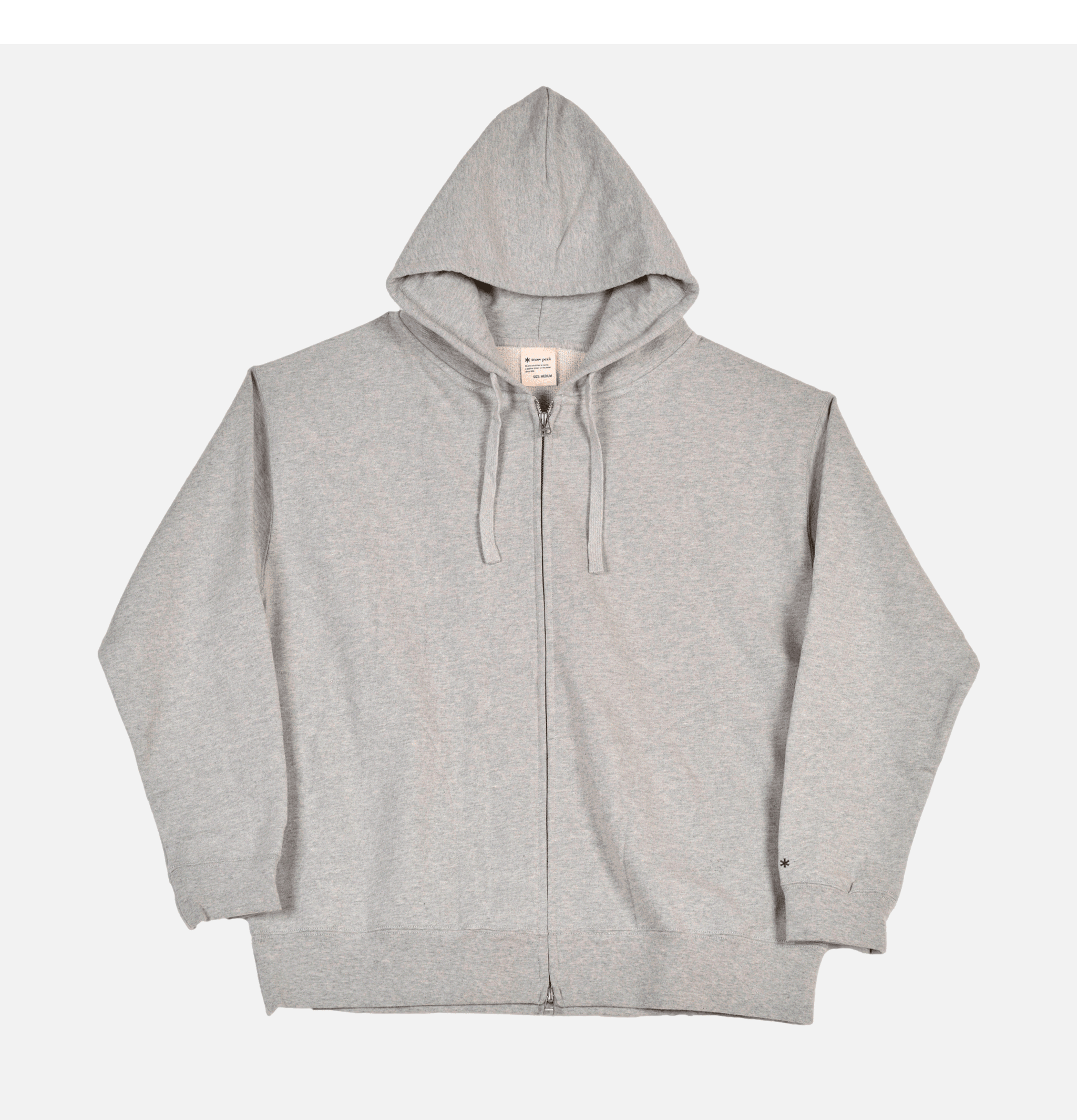 Snow Peak Recycled Cotton Zipup Hoodie Grey
