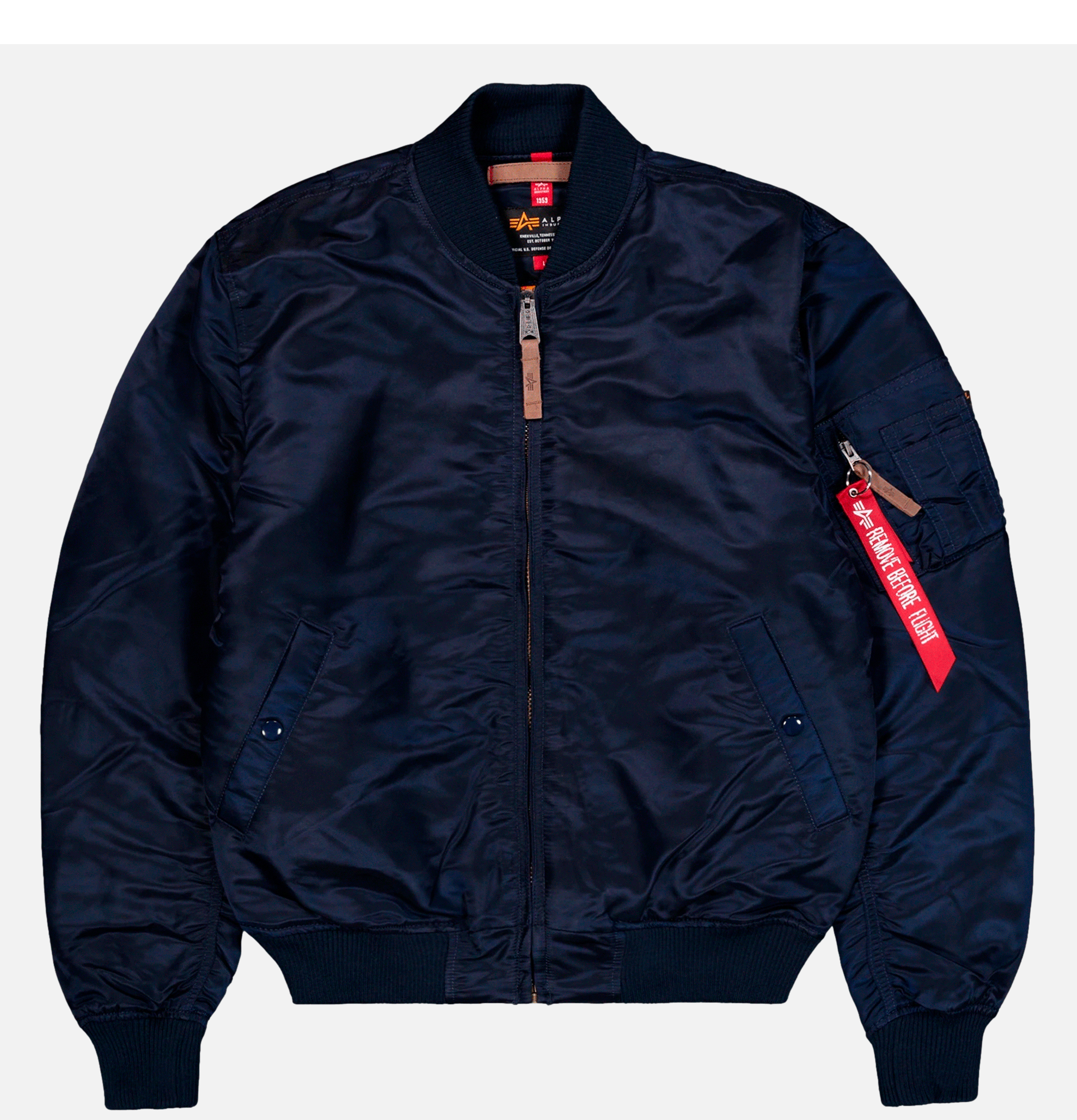 Alpha Industries Bomber Ma-1 Flight Jacket Replica Bleu