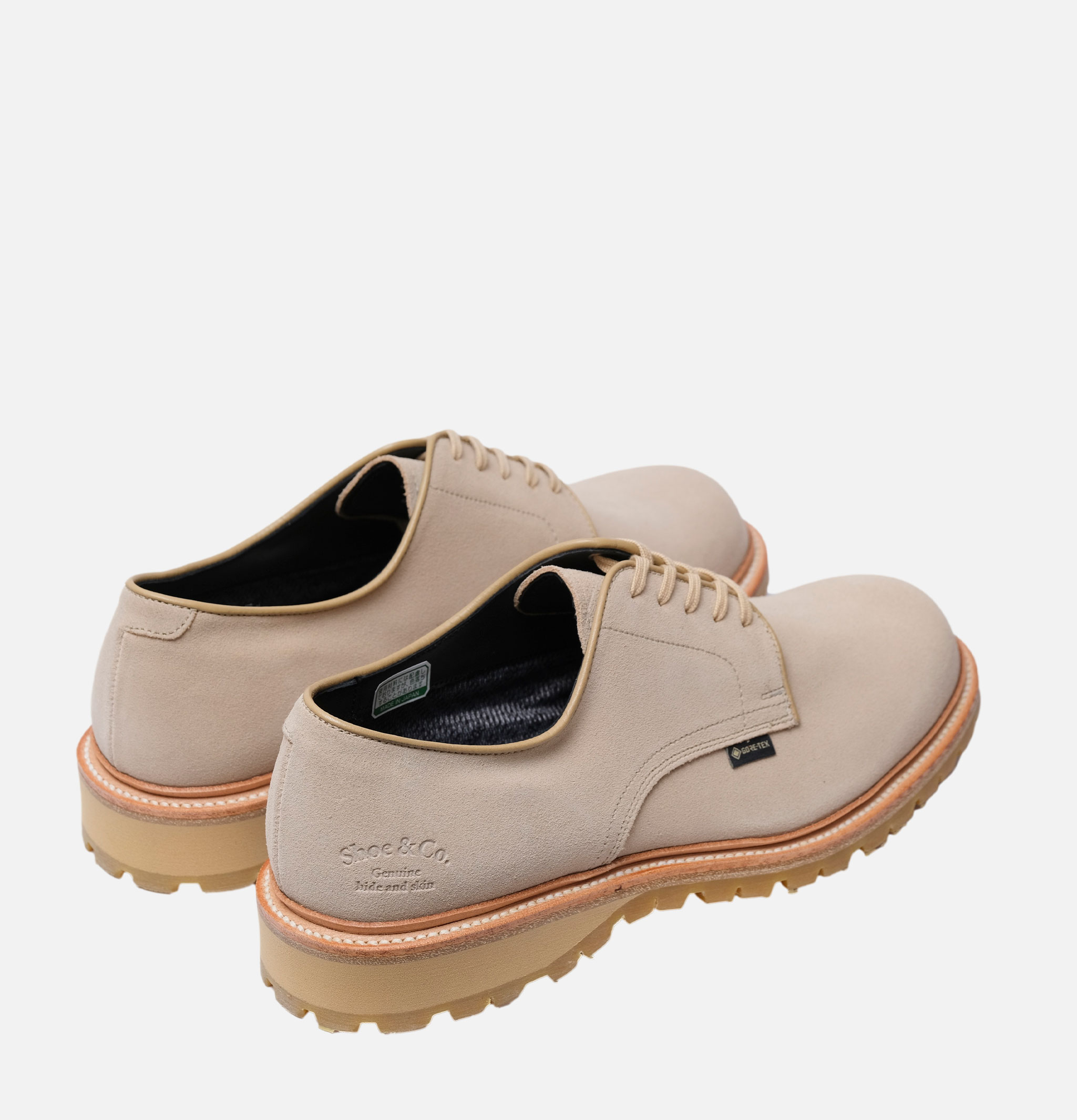 Regal Shoe & Co Chaussures Plaintoe Gortex Suede Sand
