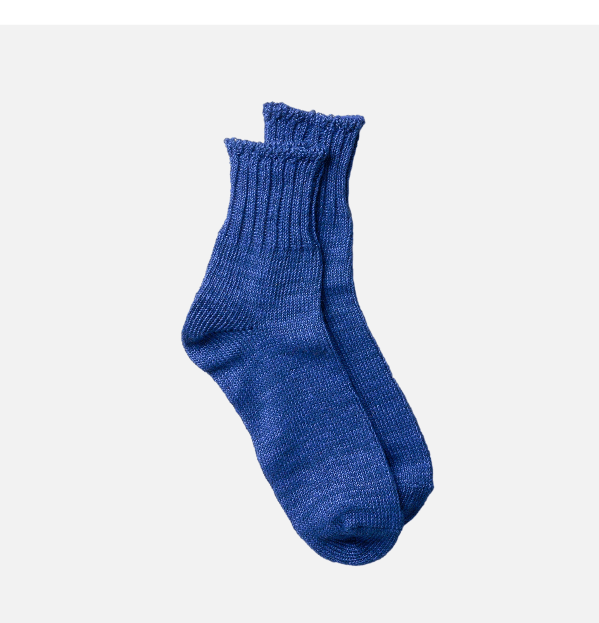 Yahae Chaussettes Organic Cotton Linen Ankle Bleu