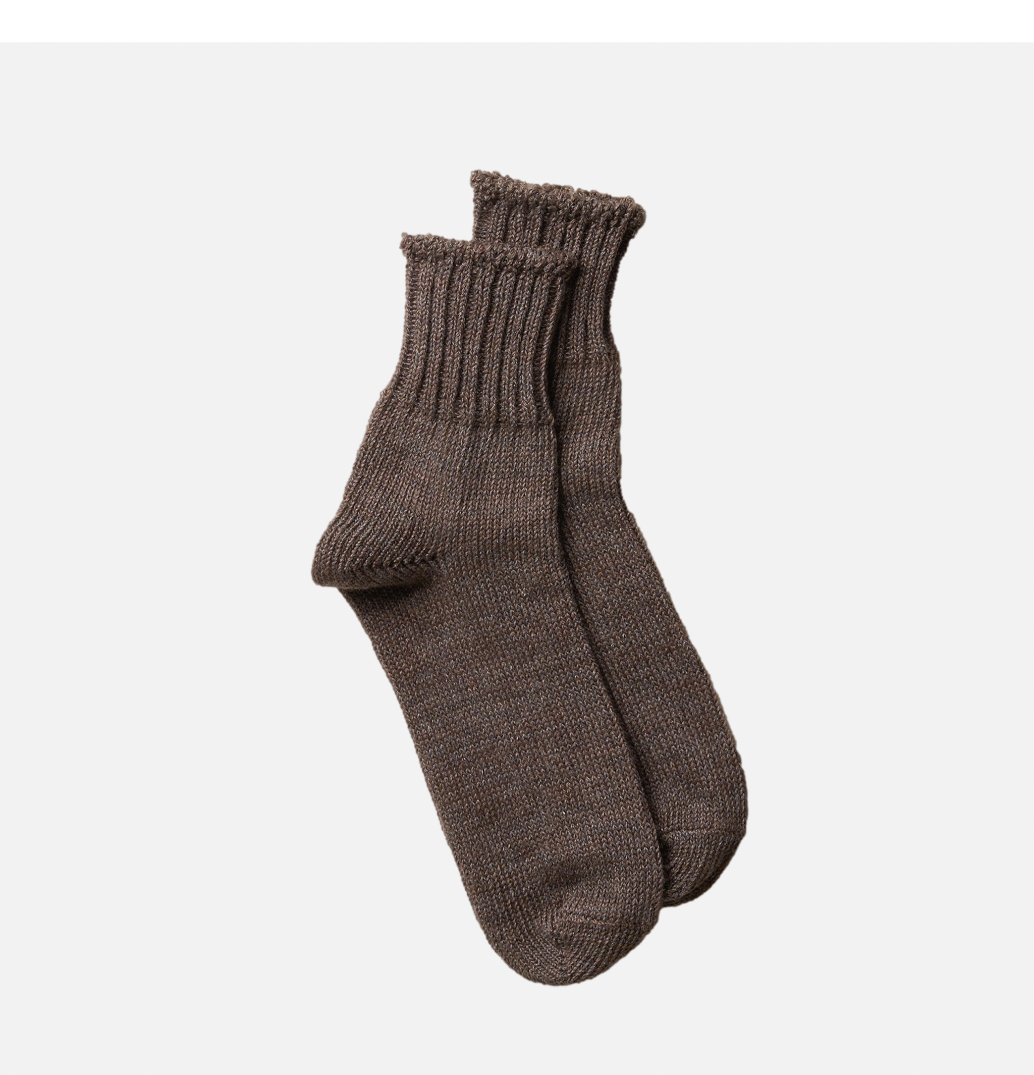 Yahae Chaussettes Organic Cotton Linen Ankle Marron