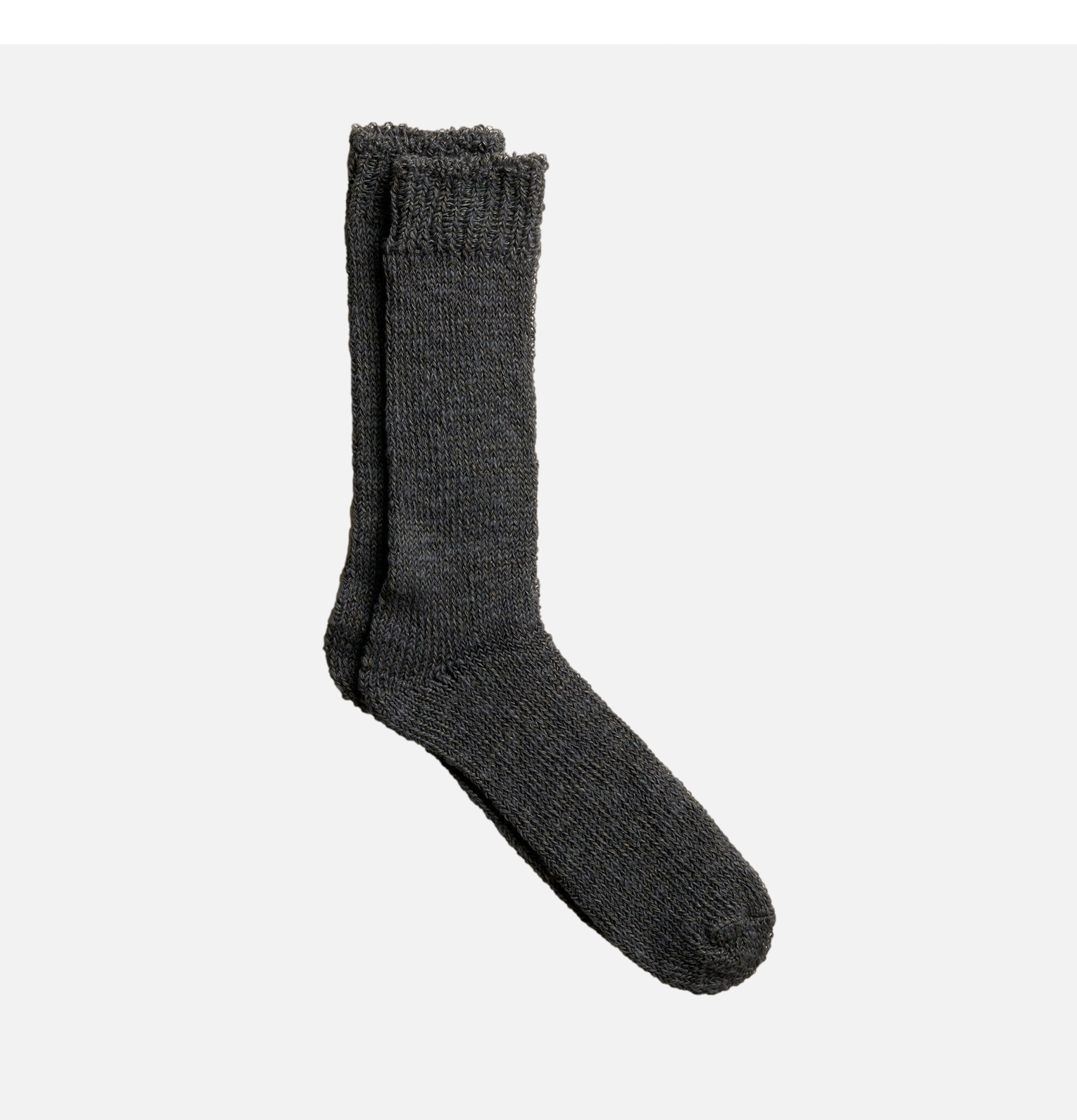 Yahae Chaussettes Organic Cotton Linen Low Gauge Charcoal