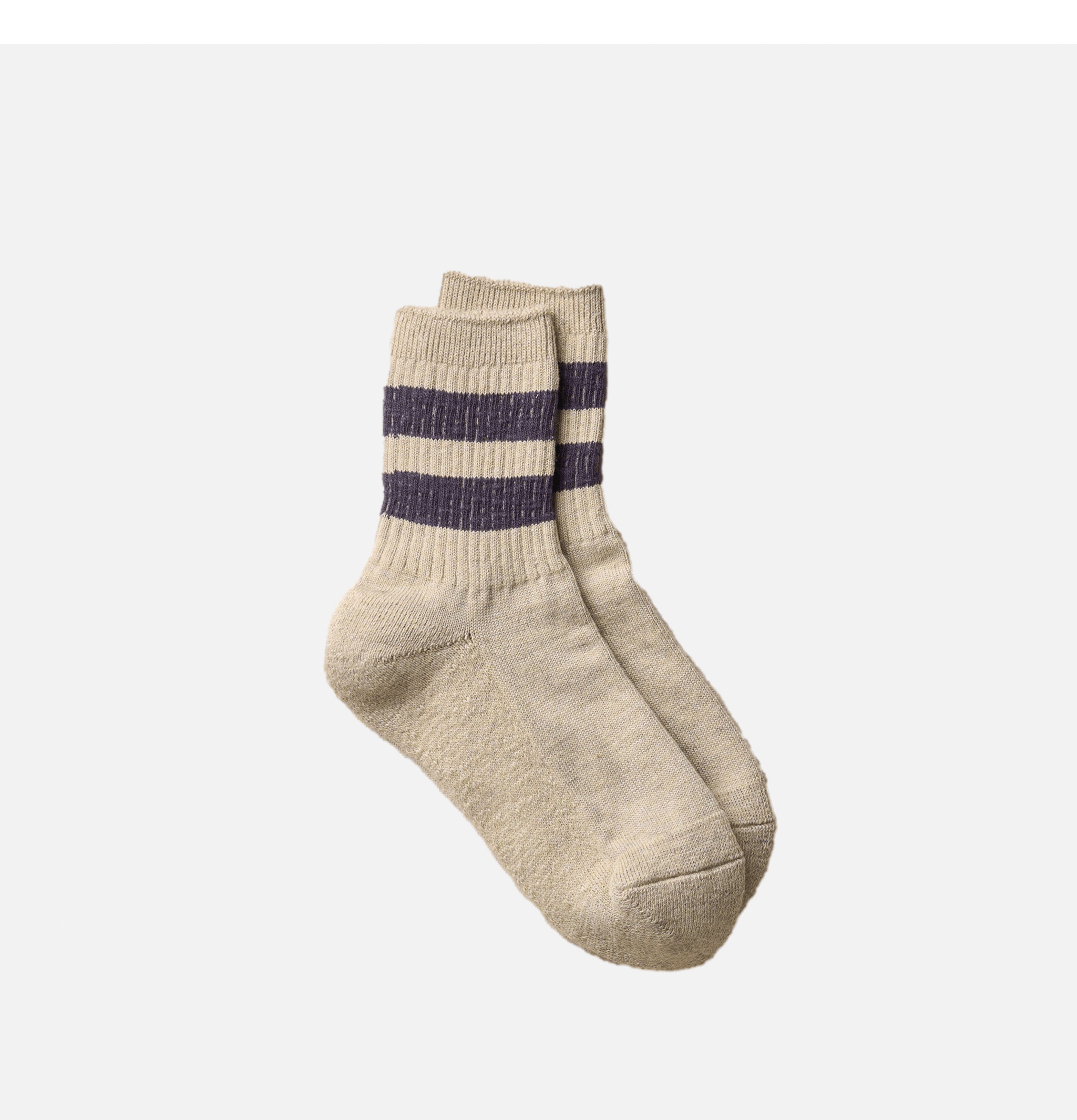 Yahae Chaussettes Organic Cotton Linen Ankle Violet