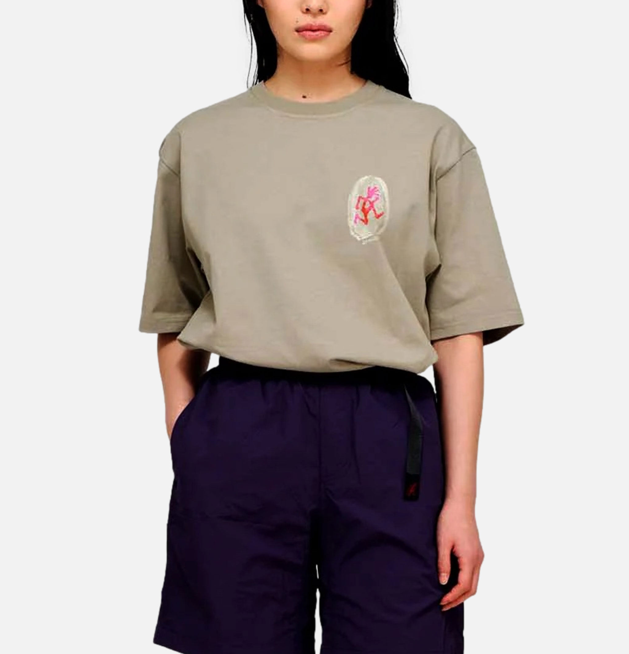 T-shirt Gramicci Thumb Print Tee Khaki