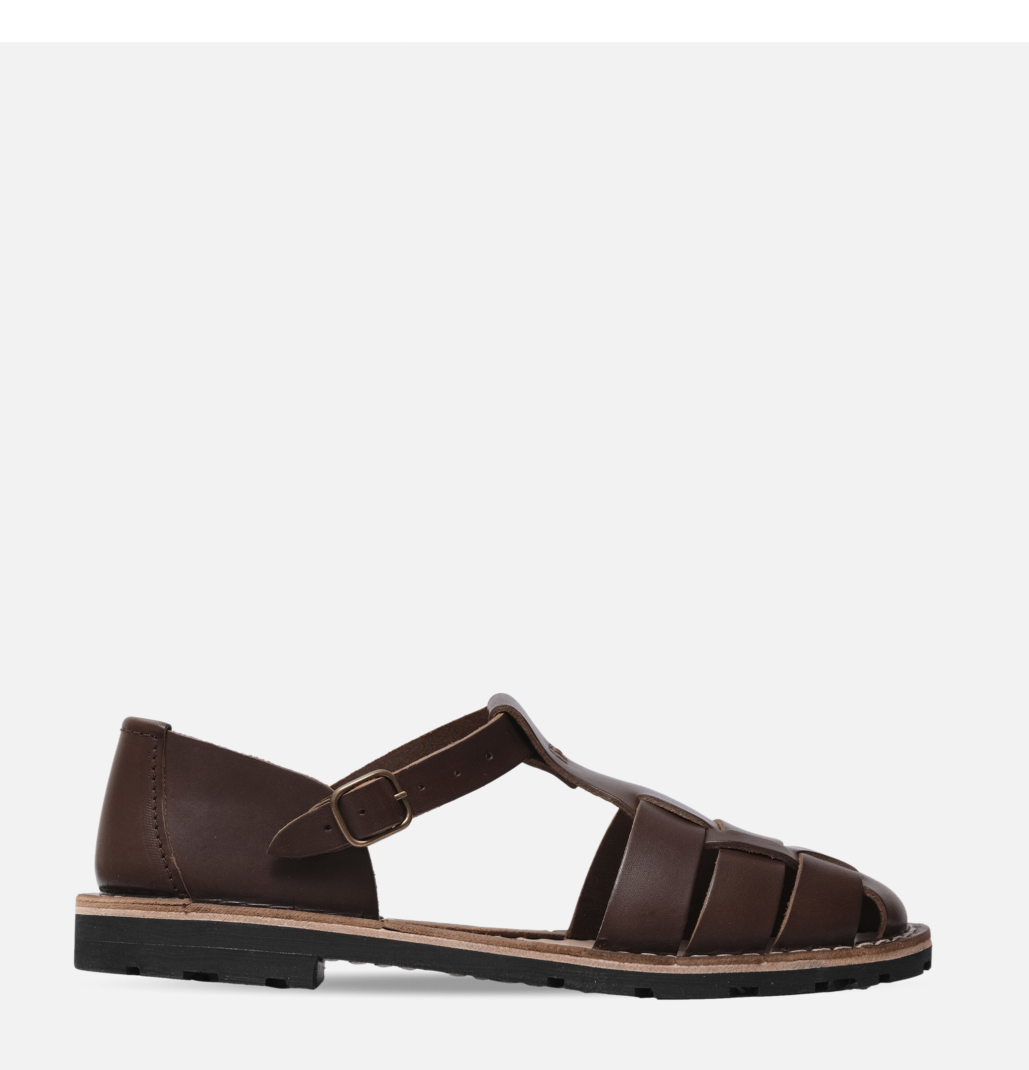 Steve Mono Artisanal Sandals 10/01 Leather Coffee