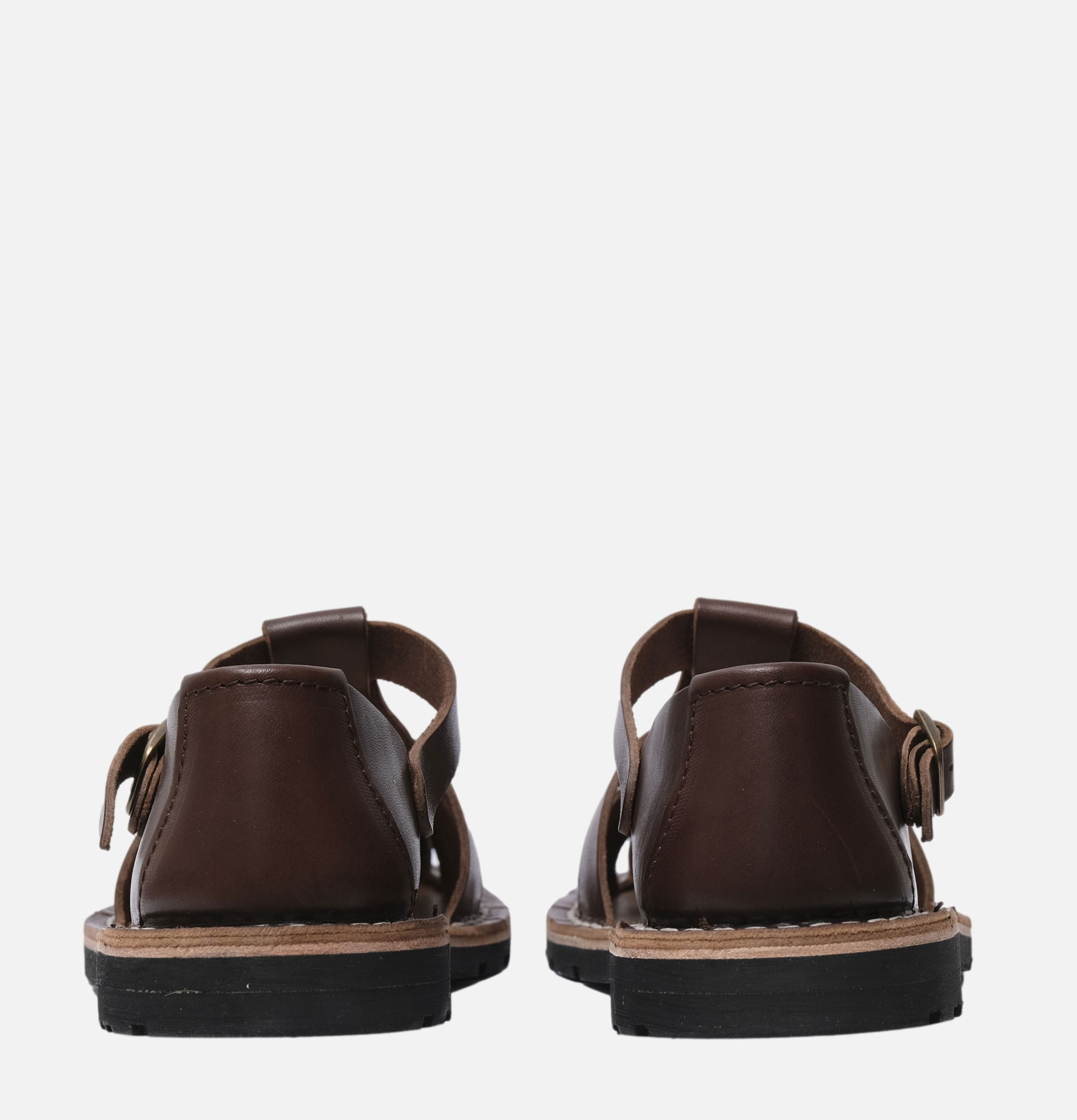 Steve Mono Artisanal Sandals 10/01 Leather Coffee