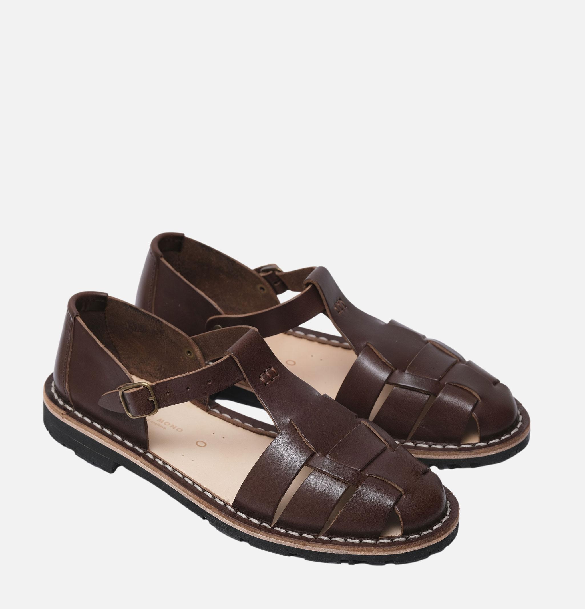 Steve Mono Artisanal Sandals 10/01 Leather Coffee
