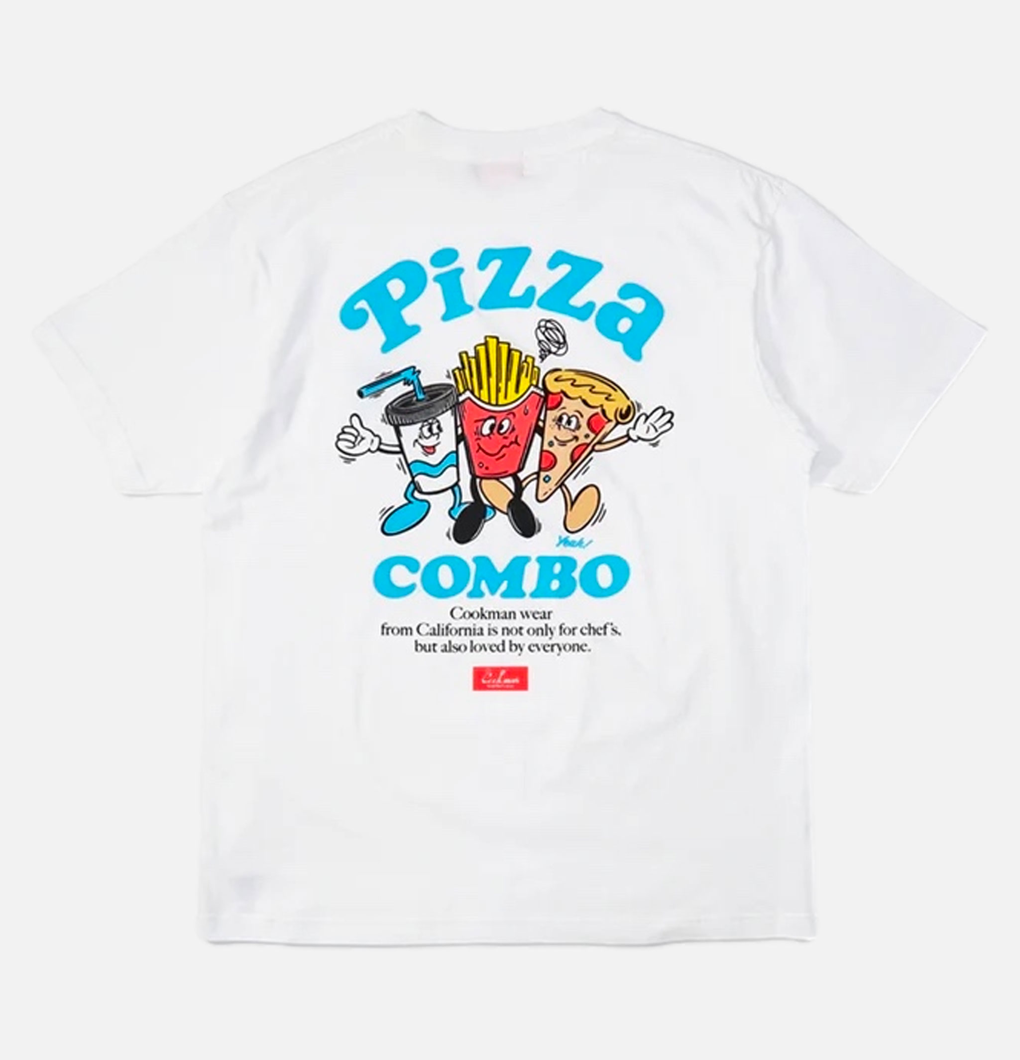 Cookman T-shirt Pizza Combo Blanc