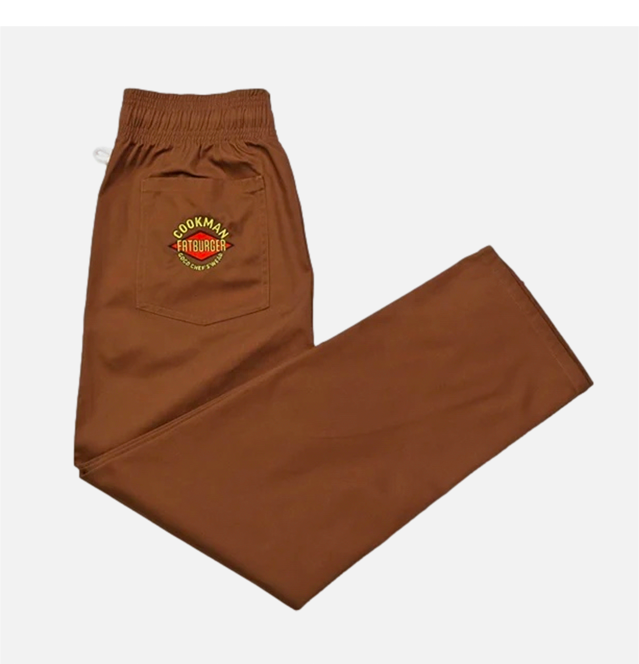 Cookman x Fatburger Chef Pants Semiwide Chocolate