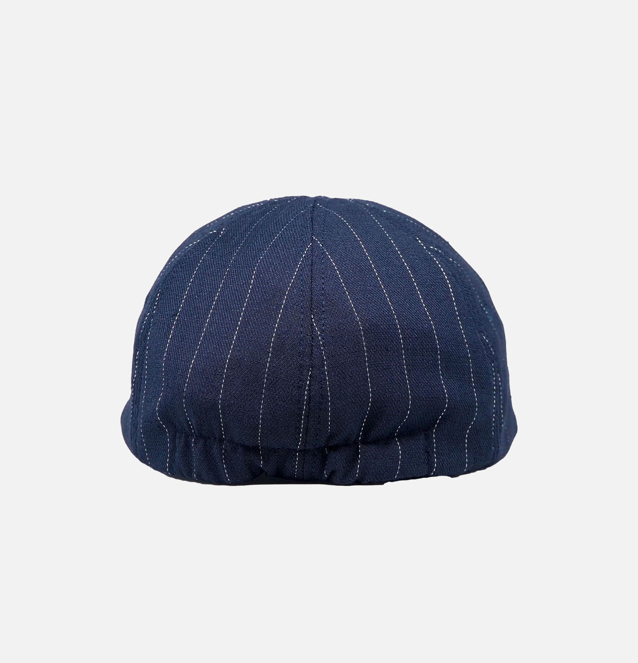 Found Feather Cap Cotton Linen 6 Panel Navy Stripes