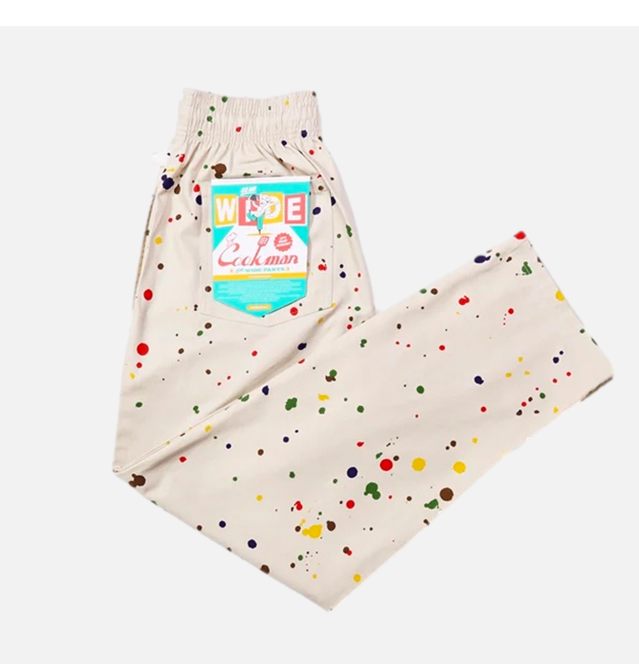 Cookman Chef Pants Semiwide Sauce Splash Beige