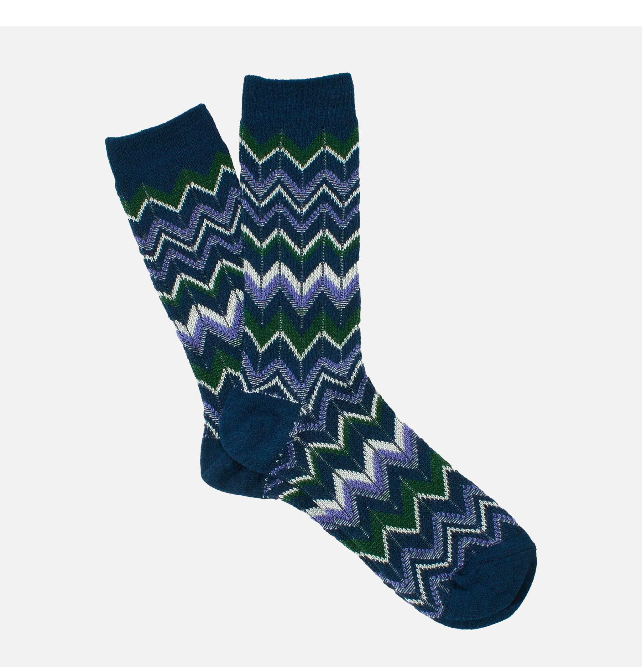 Anonymous Ism Chaussette Herringbone Crew Navy