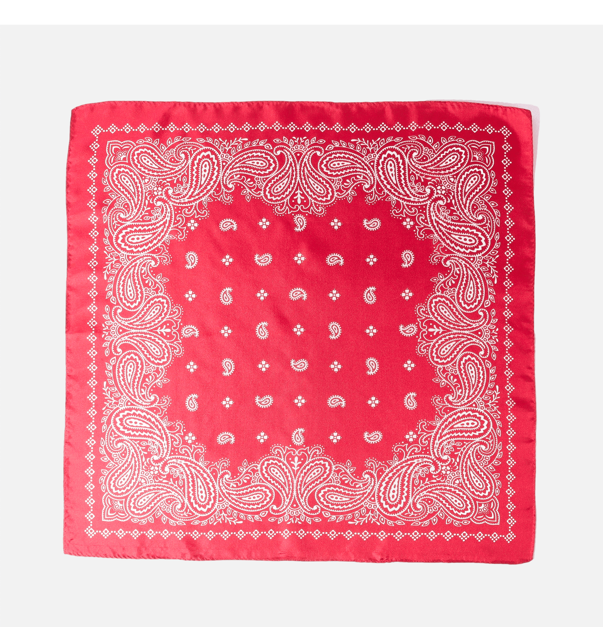 Anonymous Ism Paisley Silk Scarf Red