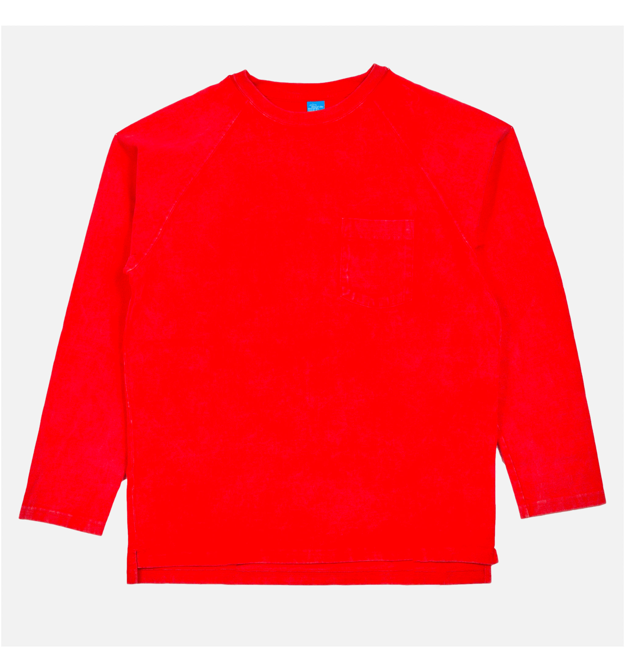 Good On Japan Vintage Dye Ls Raglan Pocket Red